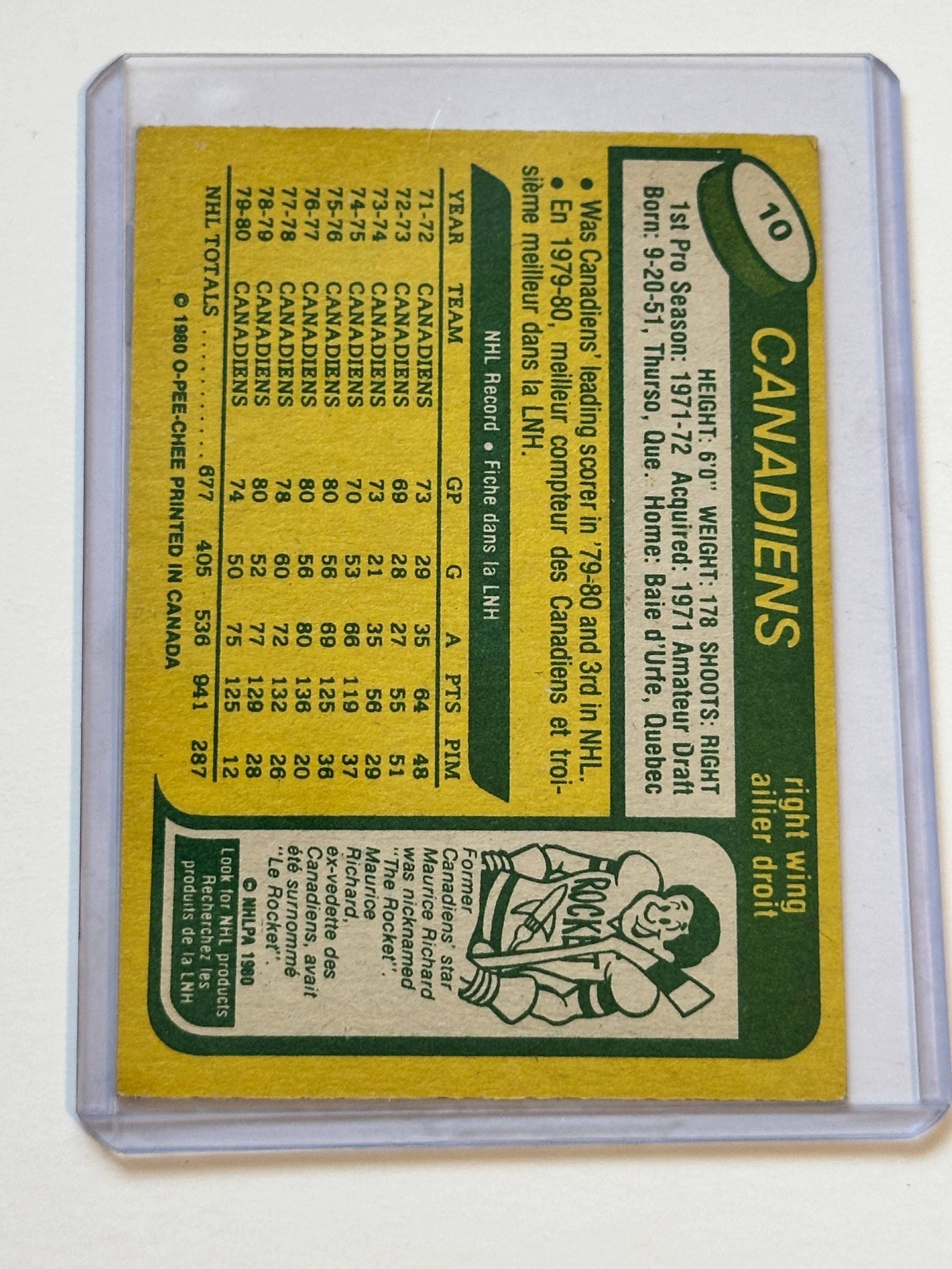 Guy LaFleur  Montréal Canadiens hockey legend autographed card in person sold the certificate of authenticity.