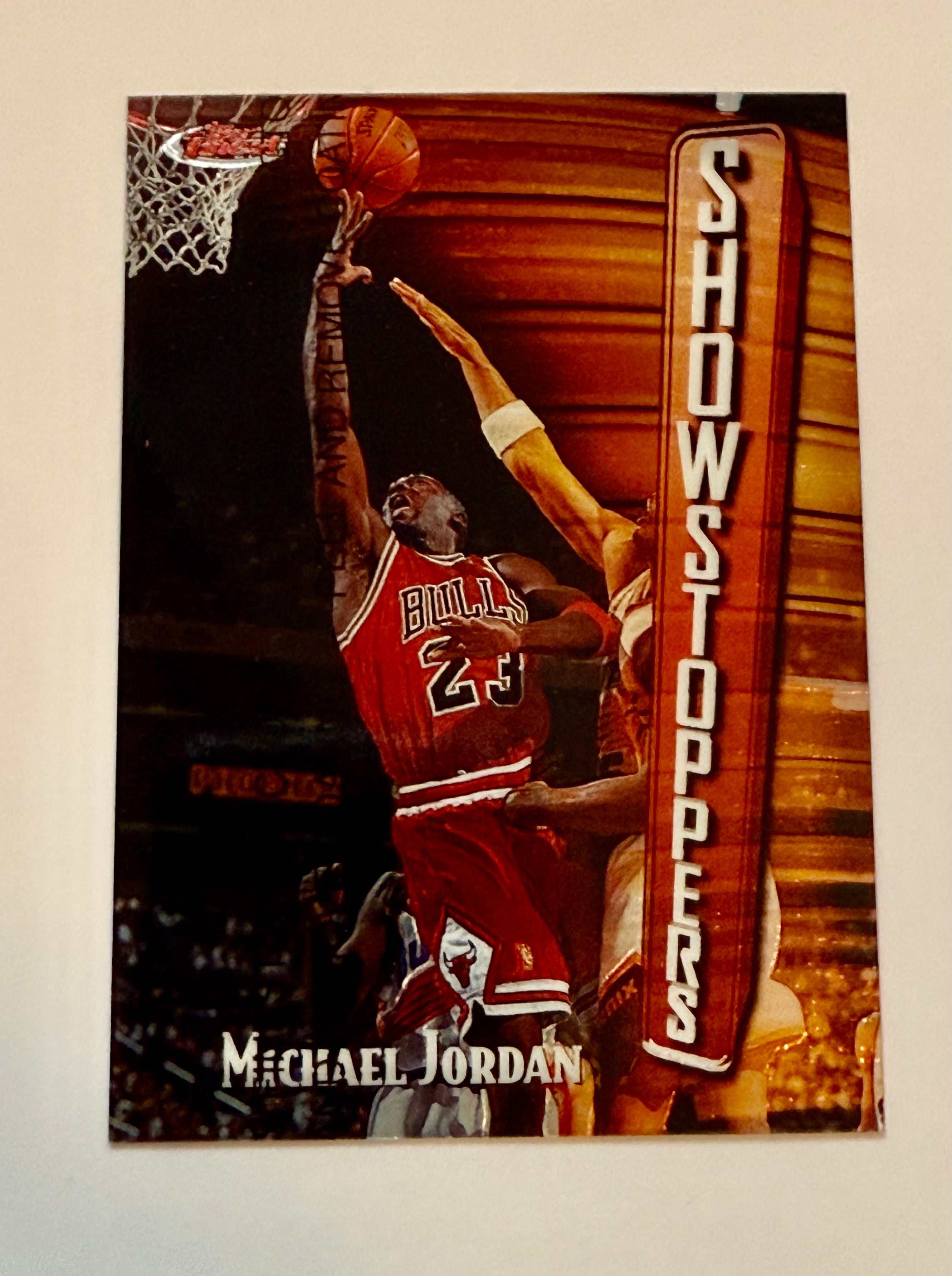 Michael Jordan Topps, finest showstopper foil NBA card 1997