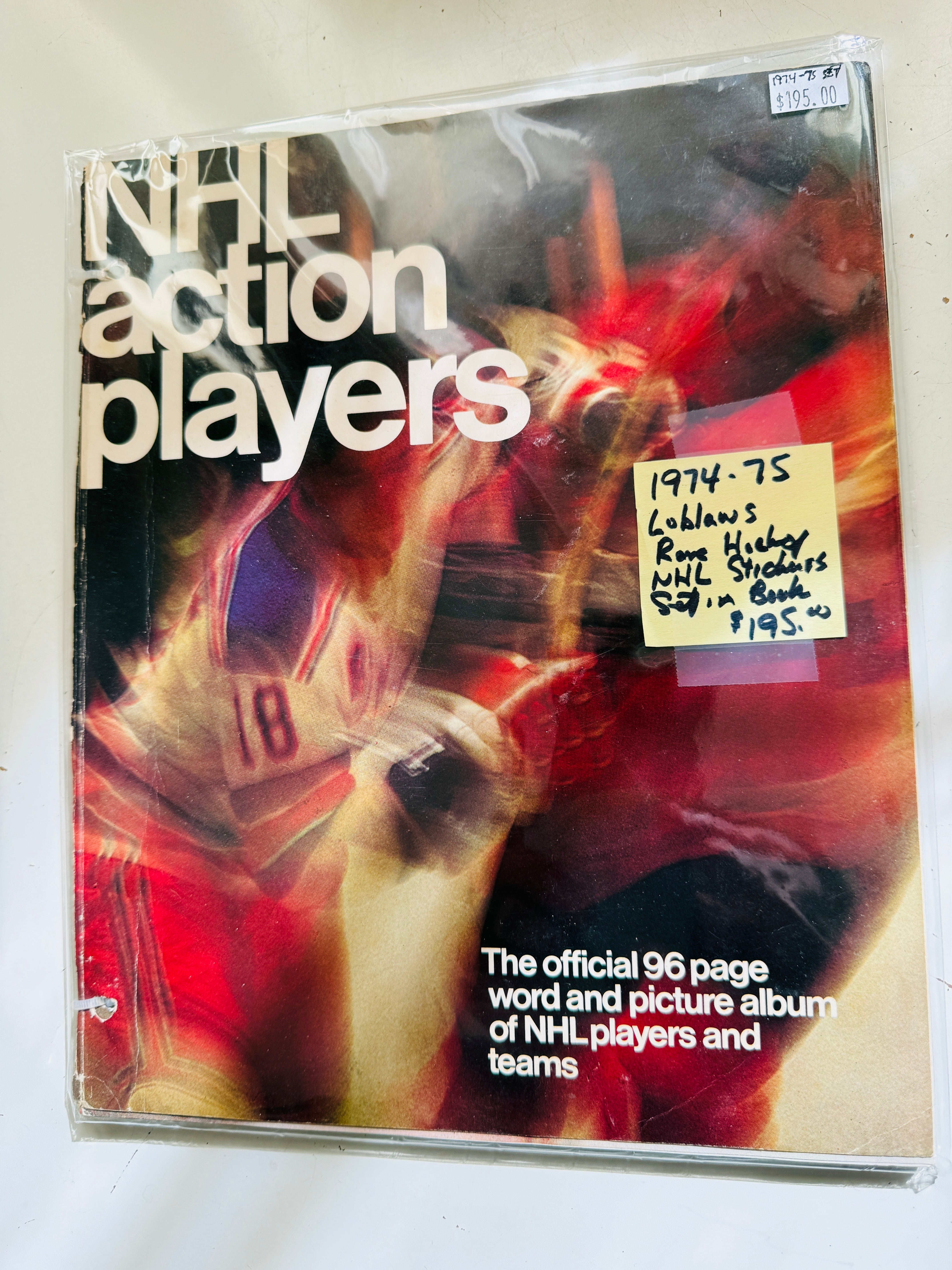 NHL Loblaws rare hockey stickers set in book 1974-75