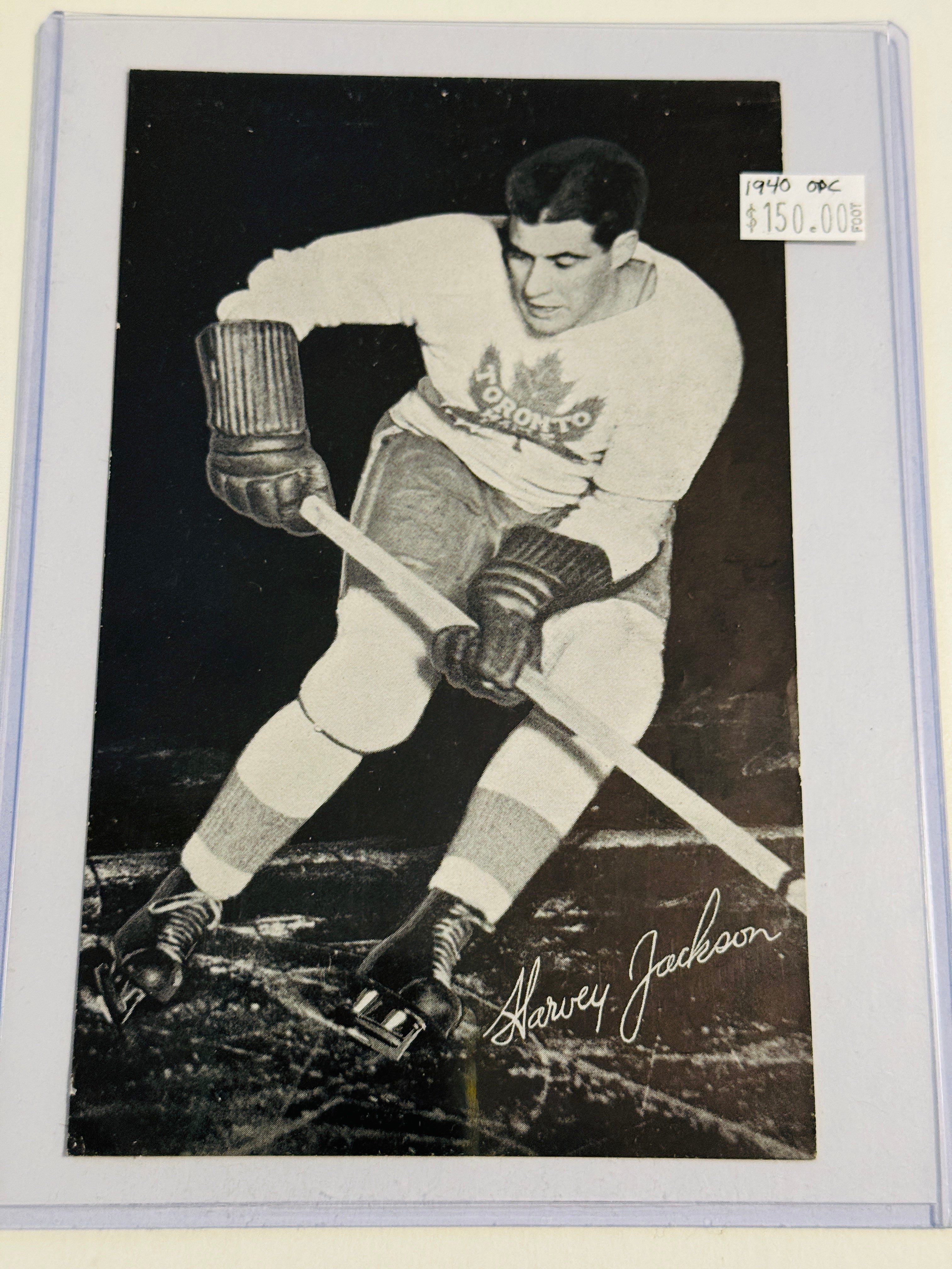 Toronto Maple Leafs hockey legend Harvey Jackson rare vintage OPC hockey card in 1940