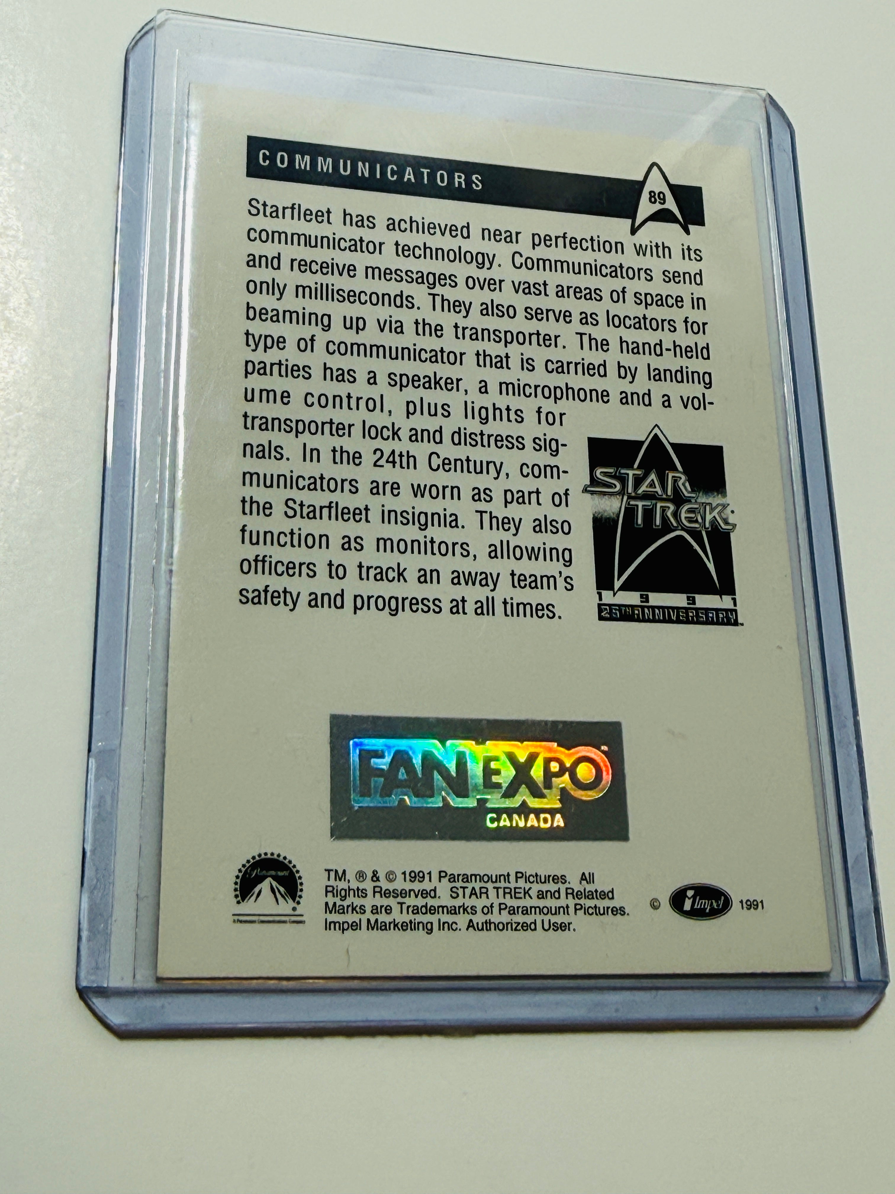 Star Trek William Shatner autographed in person card certified on back with Fanexpo hologram