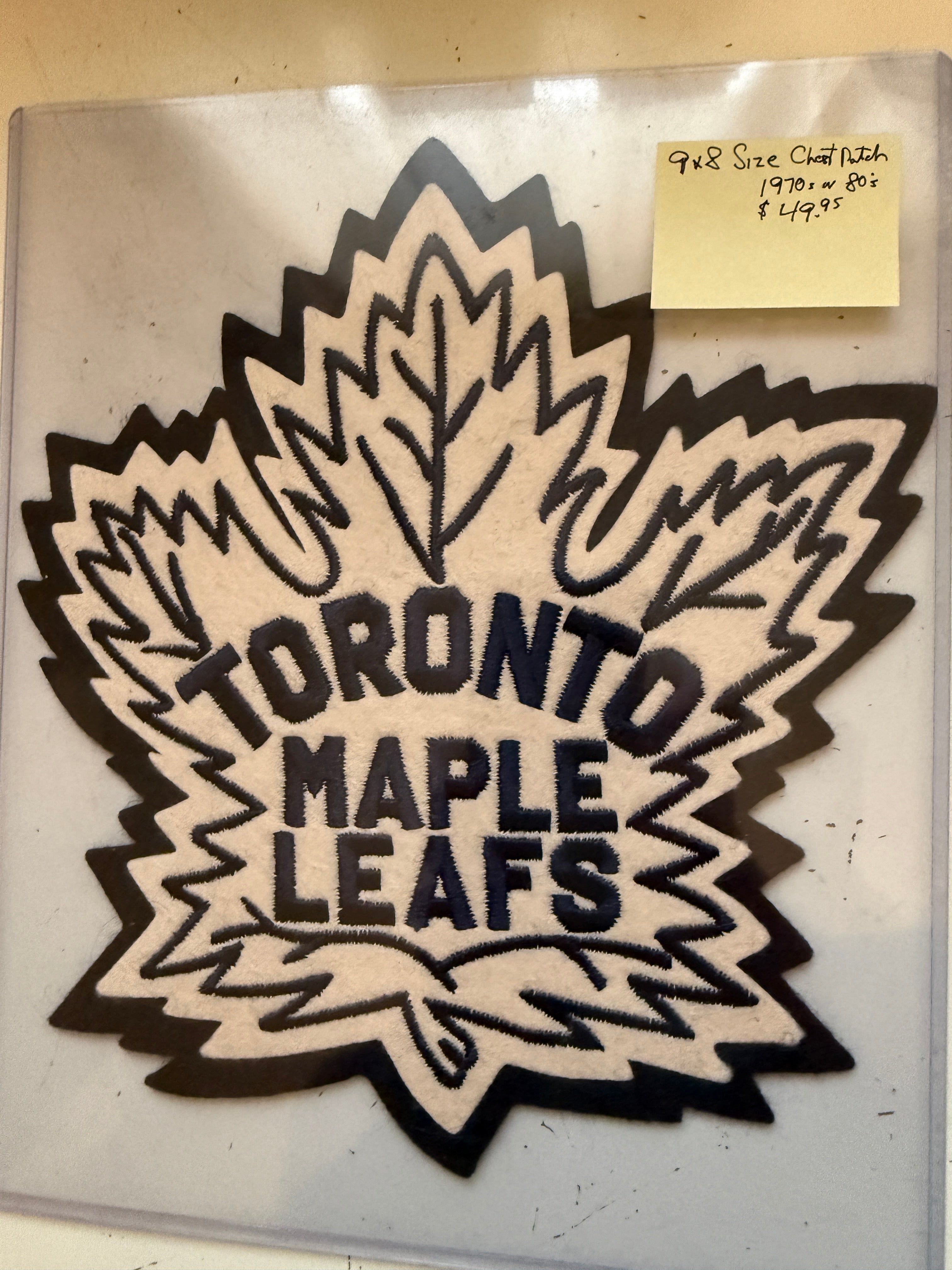 Toronto Maple Leafs vintage 9x8 chest patch 1970s or 80s