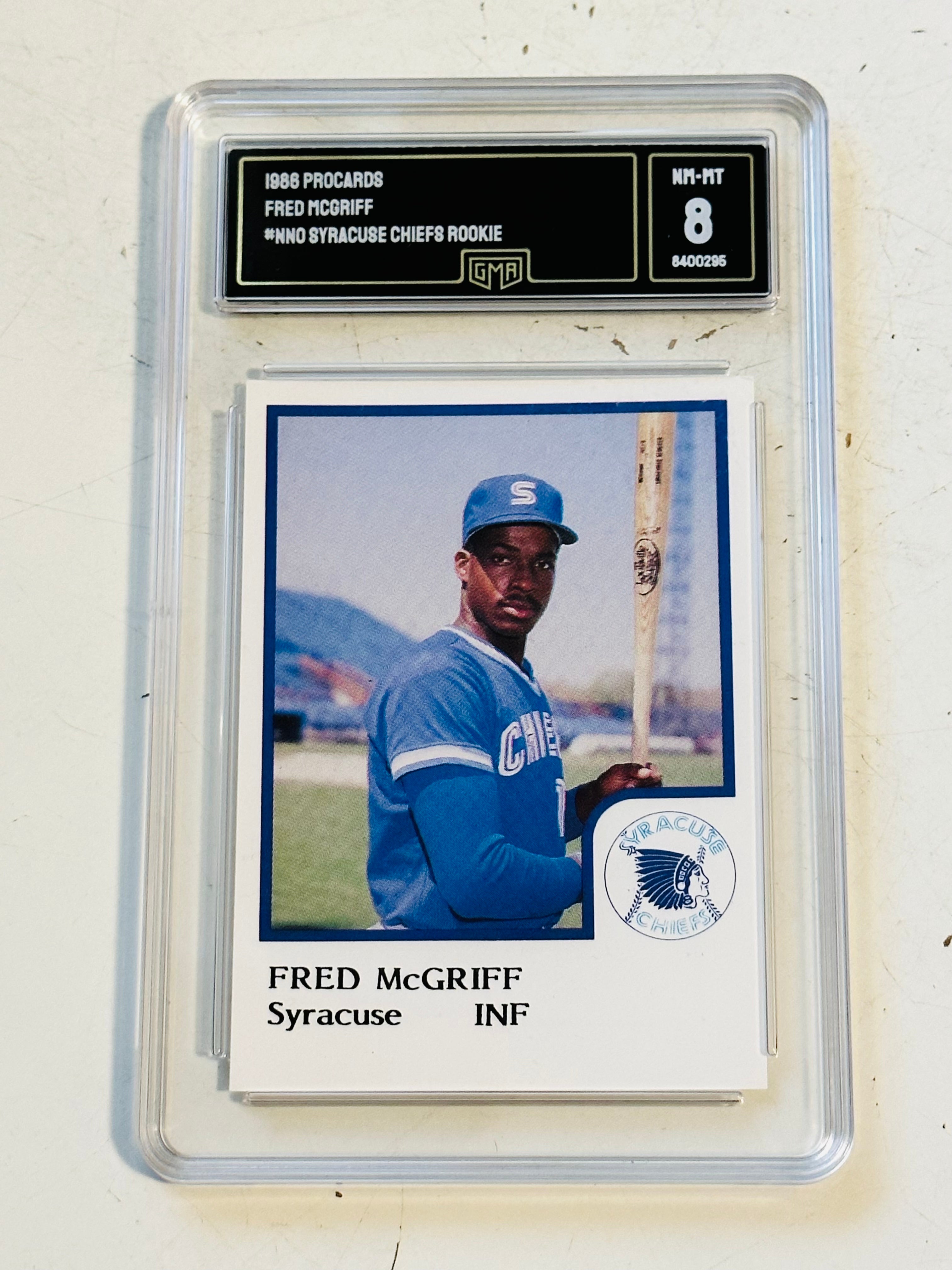 Toronto Blue Jays baseball Fred McGriff graded minor league rookie baseball card 1988