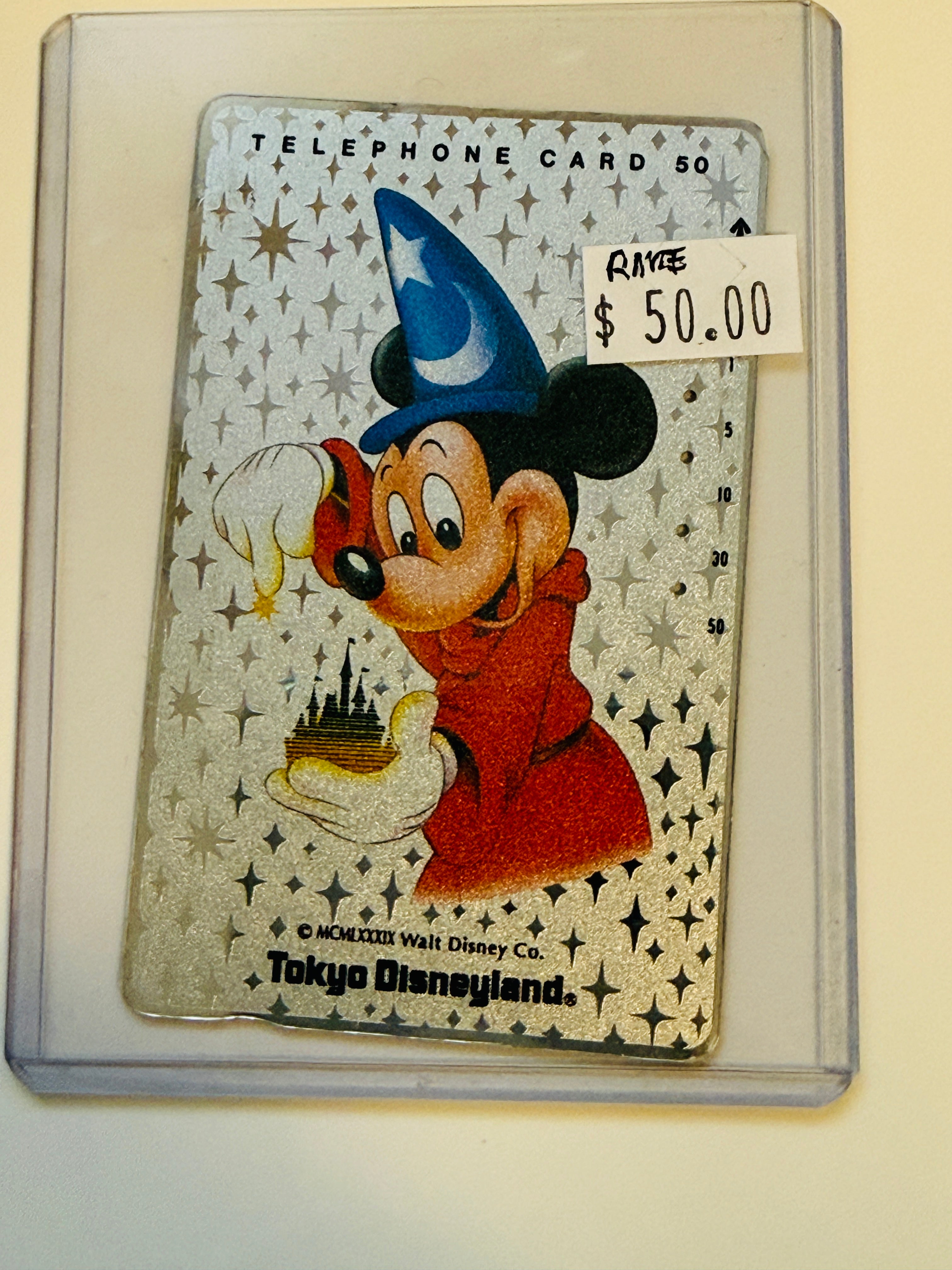 Disney, Mickey Mouse rare Tokyo phone card 1990s