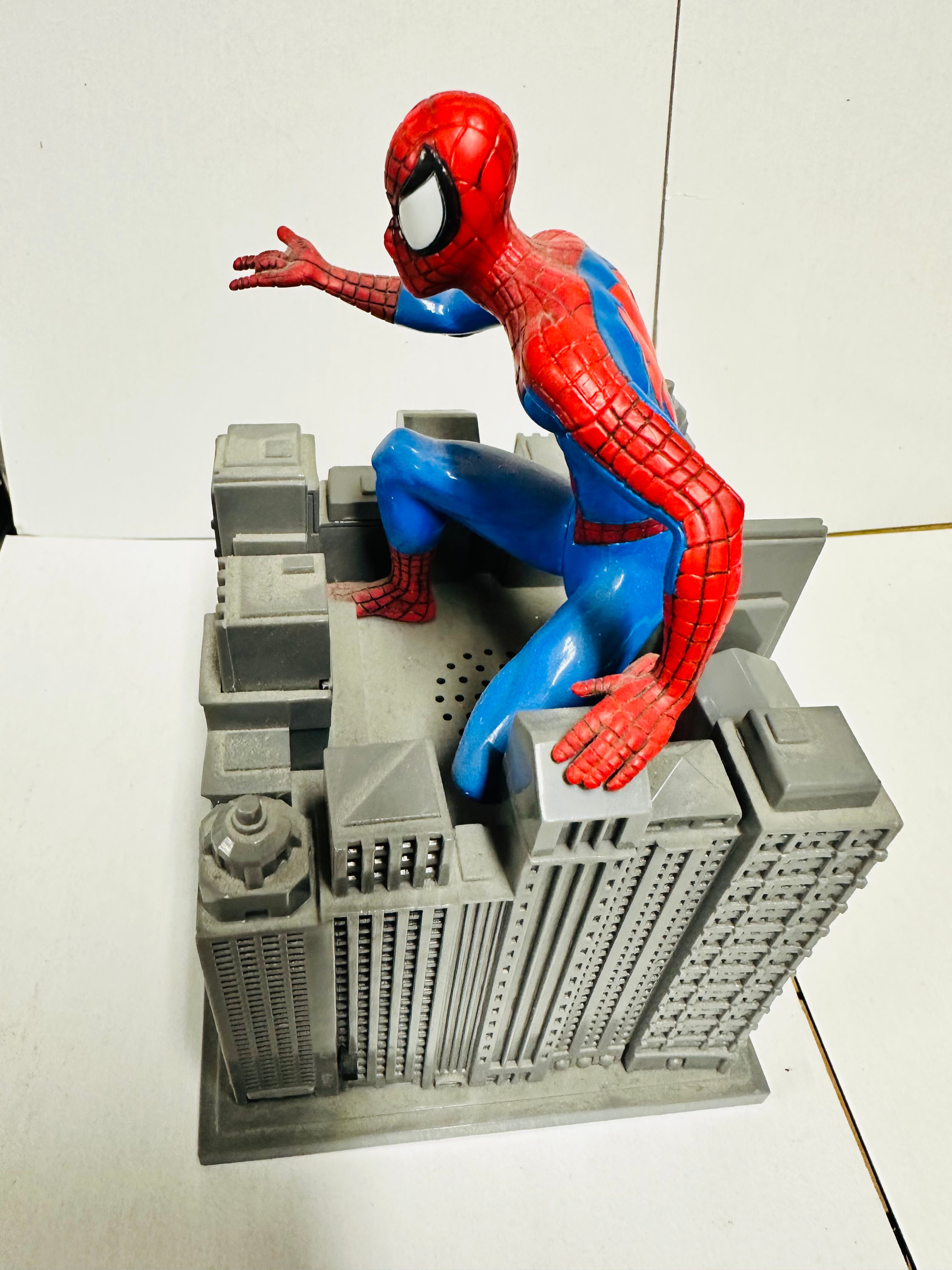 Spider-Man rare vintage statue with clock 1980s