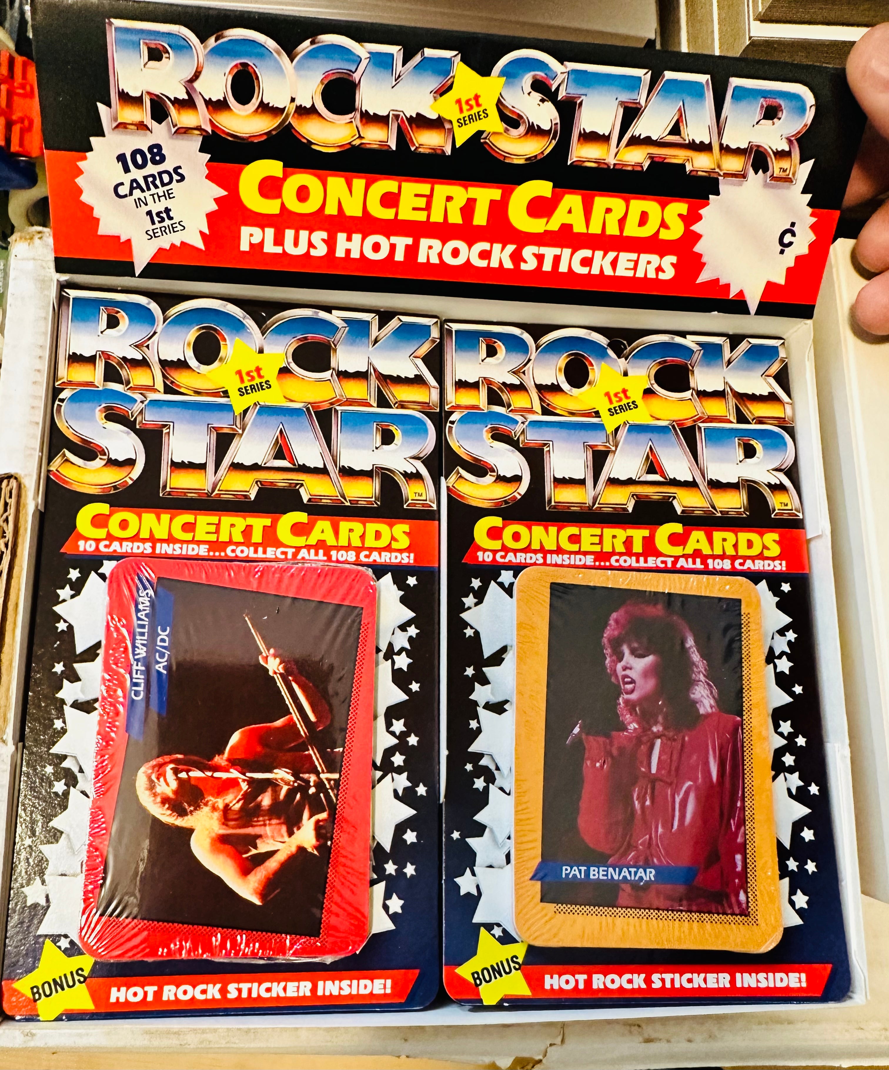 Rockstars Concert cards rare 24 sealed packs  box 1985