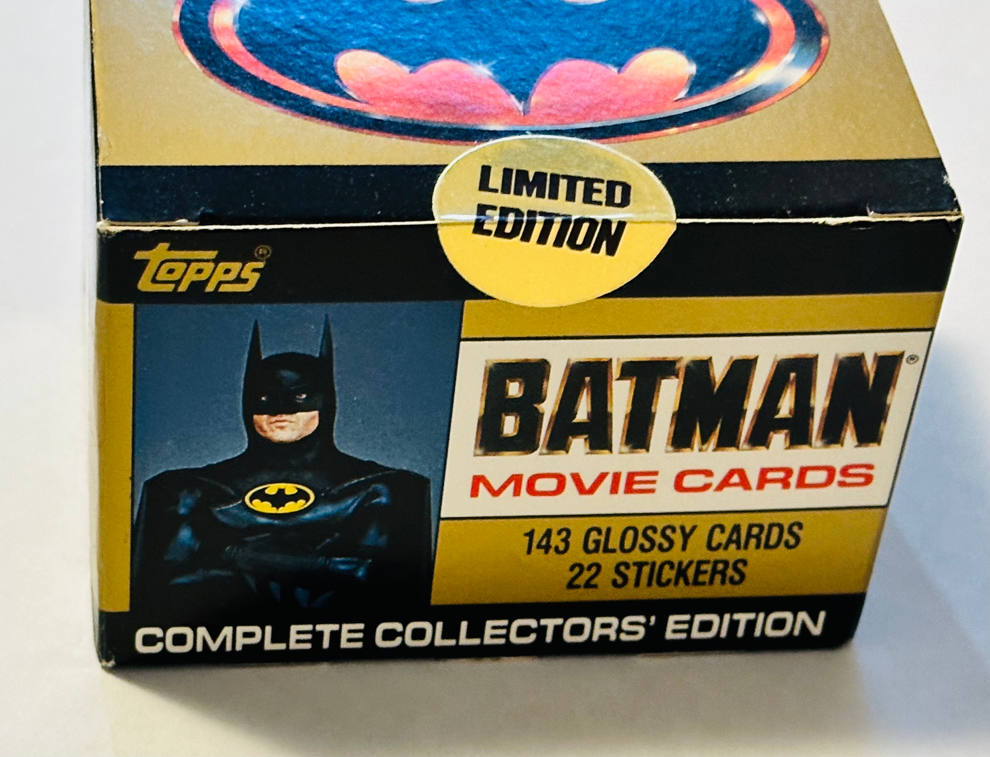Batman movie deluxe glossy series 1 cards and stickers set in factory box 1989