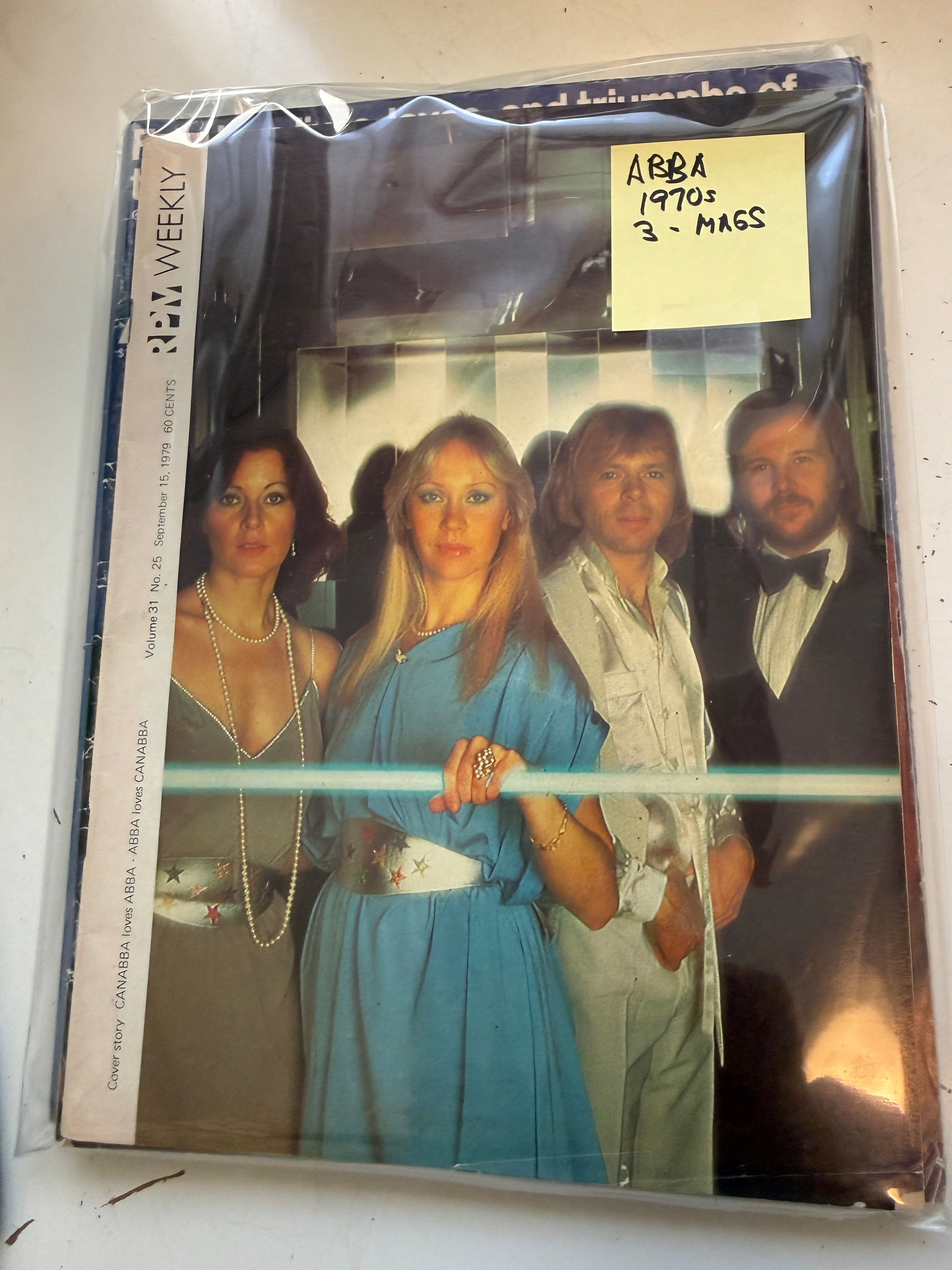 ABBA 3 vintage magazines lot deal 1970s