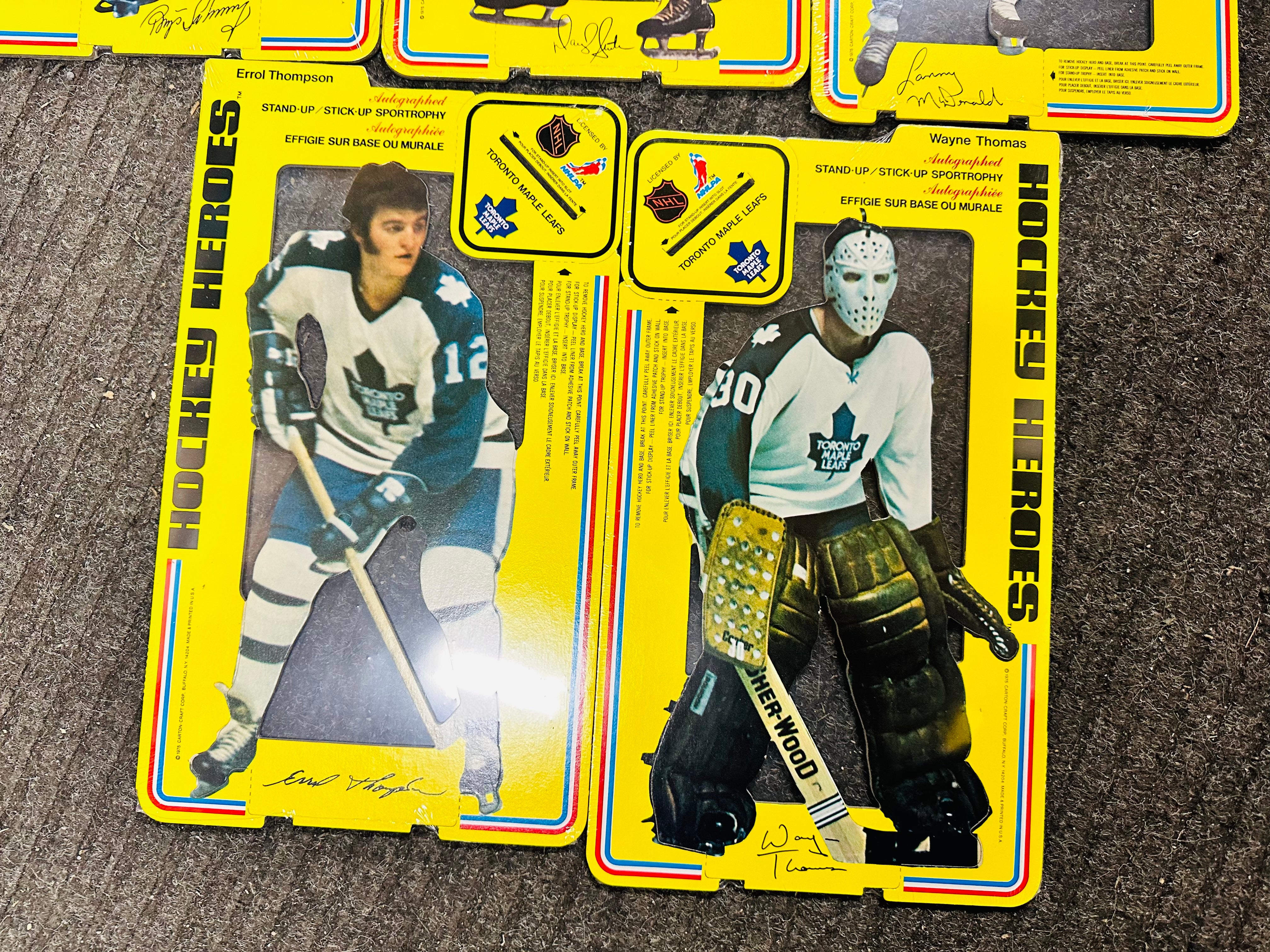 Toronto Maple Leafs hockey Heroes 5 stand-ups rare set 1975