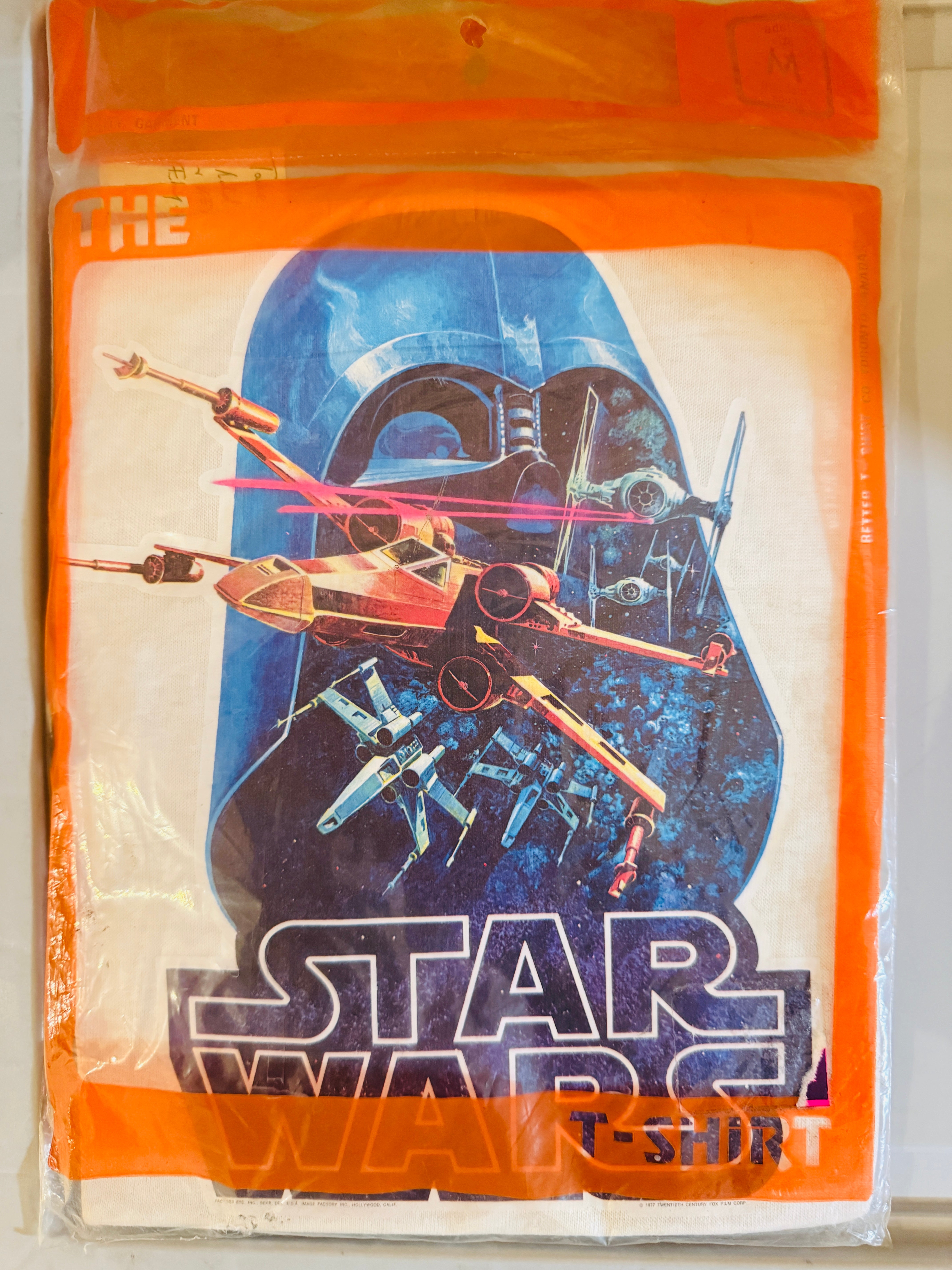 Star Wars original iron on T-shirt sealed bag 1977 