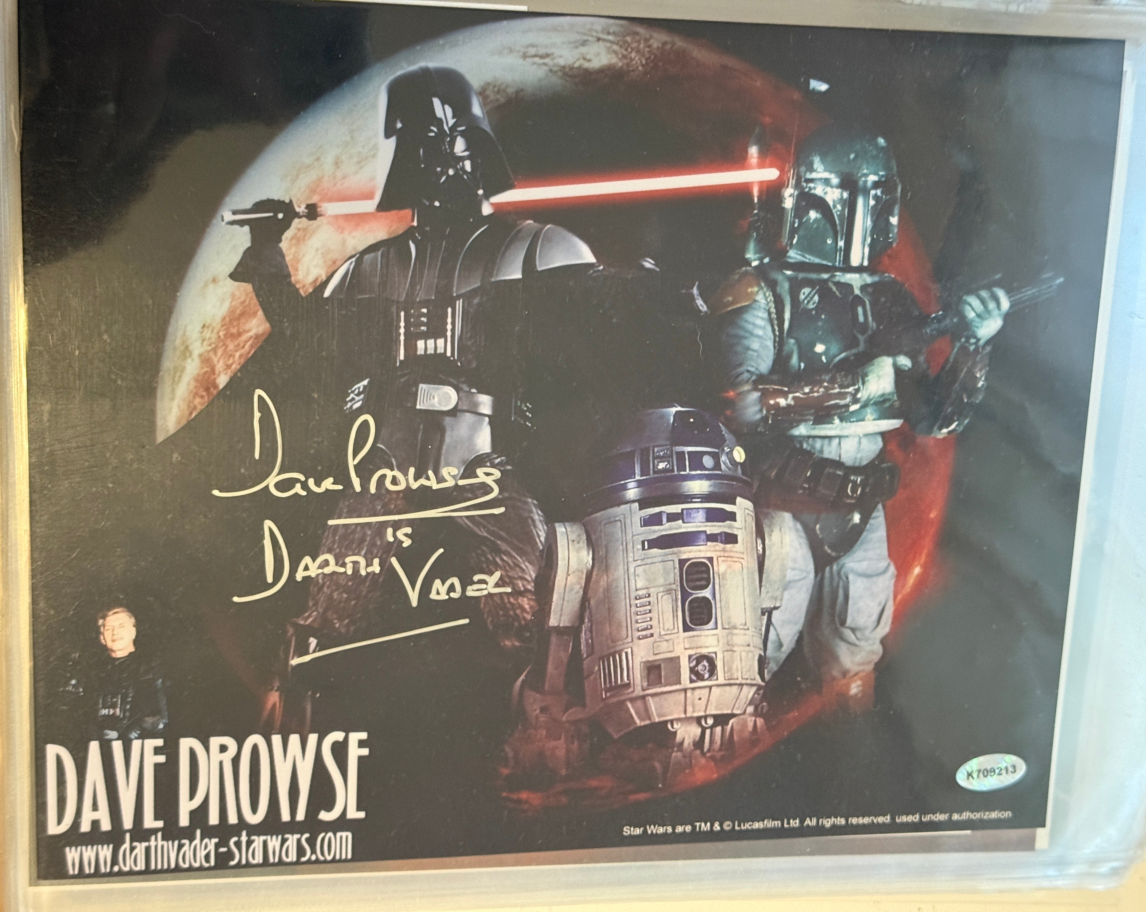 Star Wars Darth Vader David prowse autographed 8 x 10 photo certified