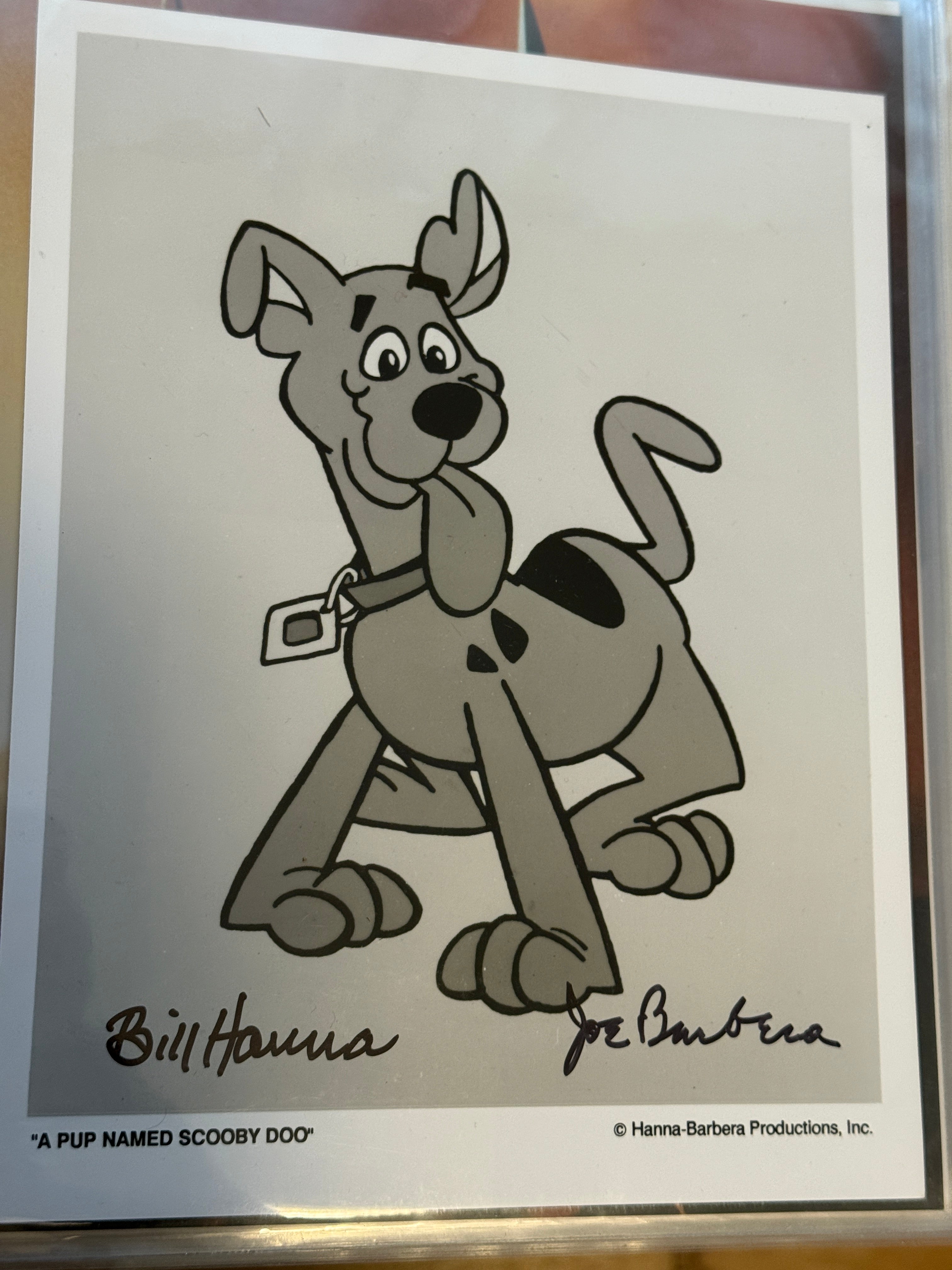 Bill Hanna and Joseph Barbera rare double autographed 7 x 9 photo certified by JSA