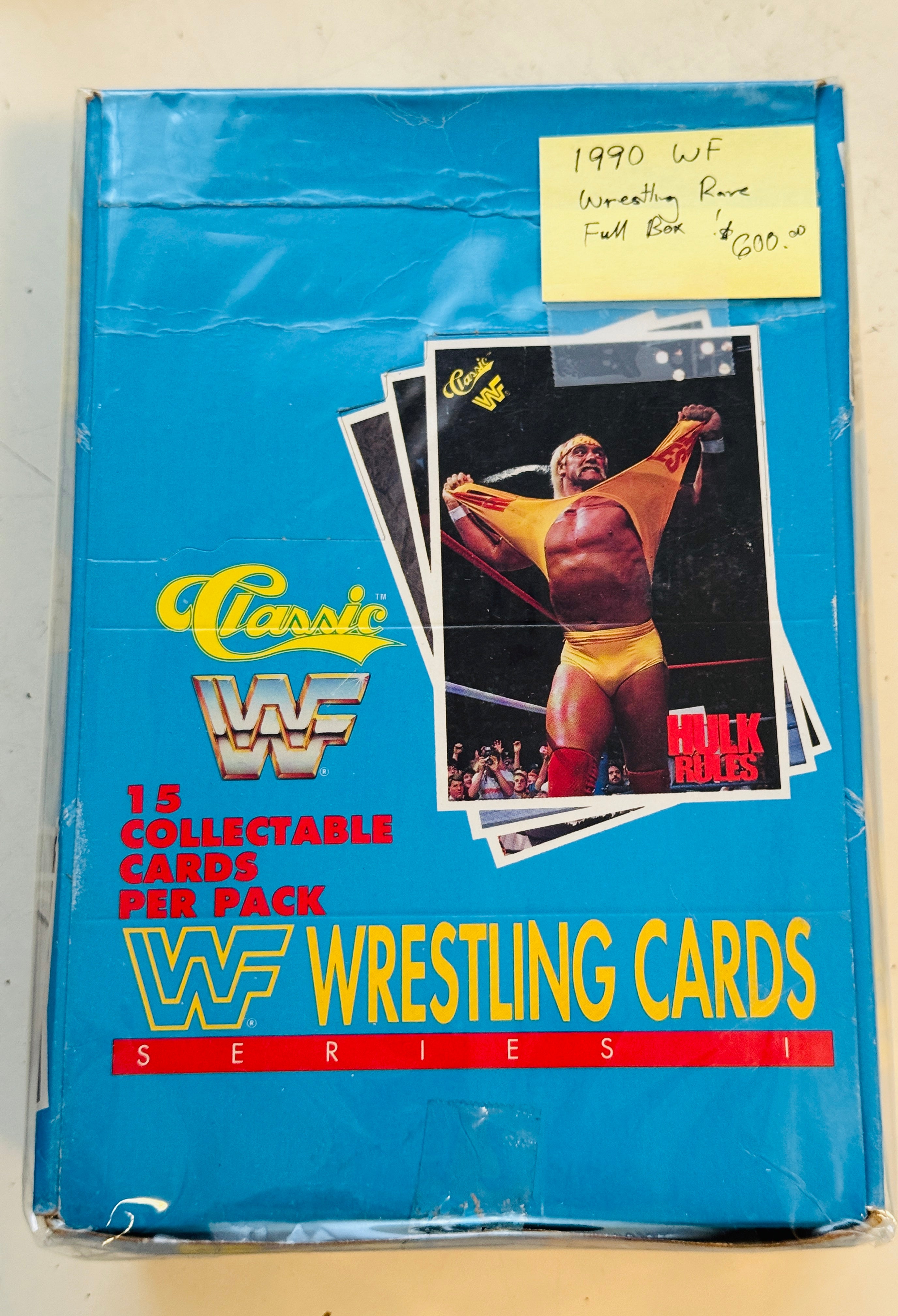 Wrestling Classic rare full box , sealed photo card packs box 1990