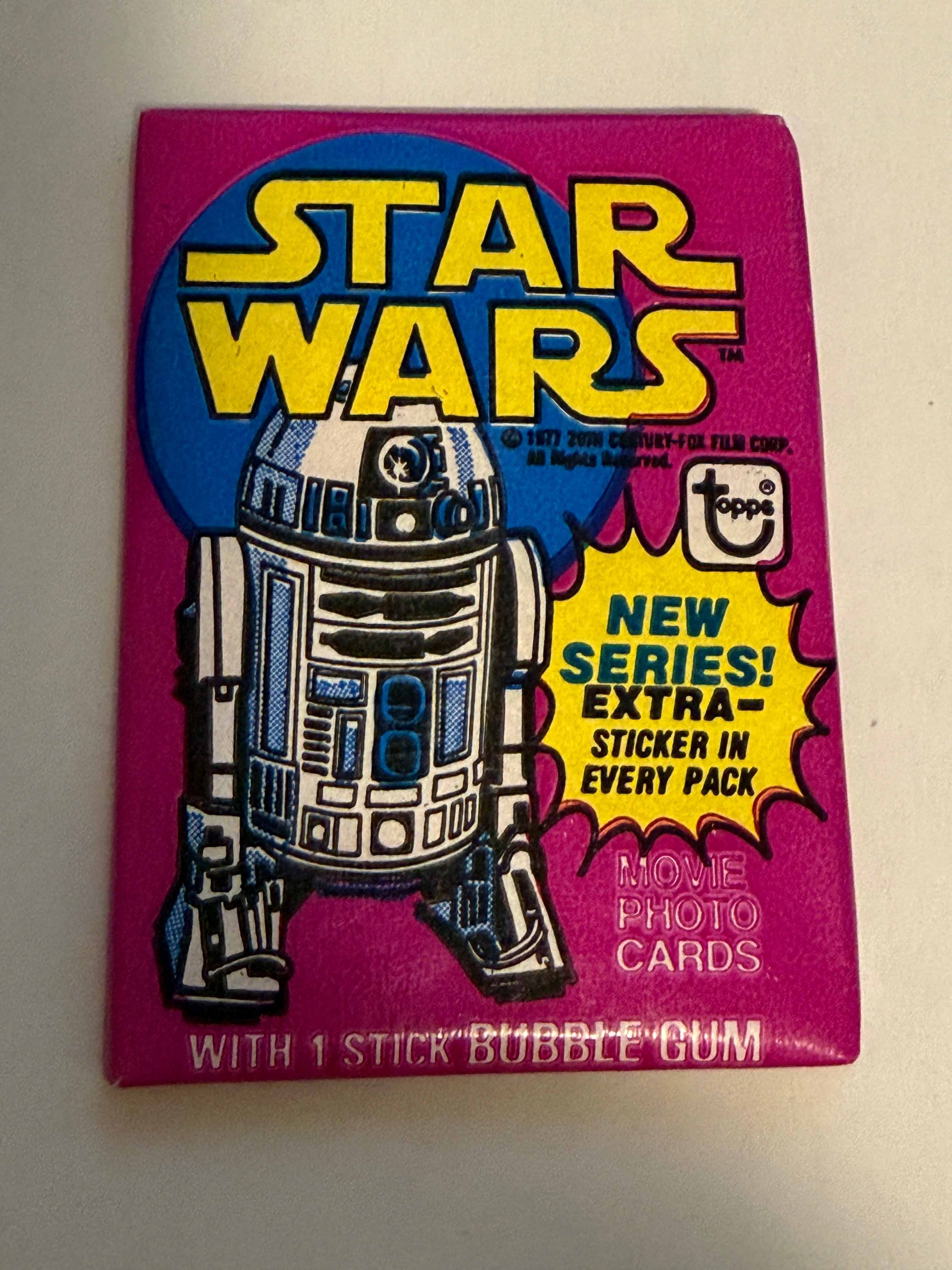 Star Wars cards series 3, rare Mint sealed wax pack 1977