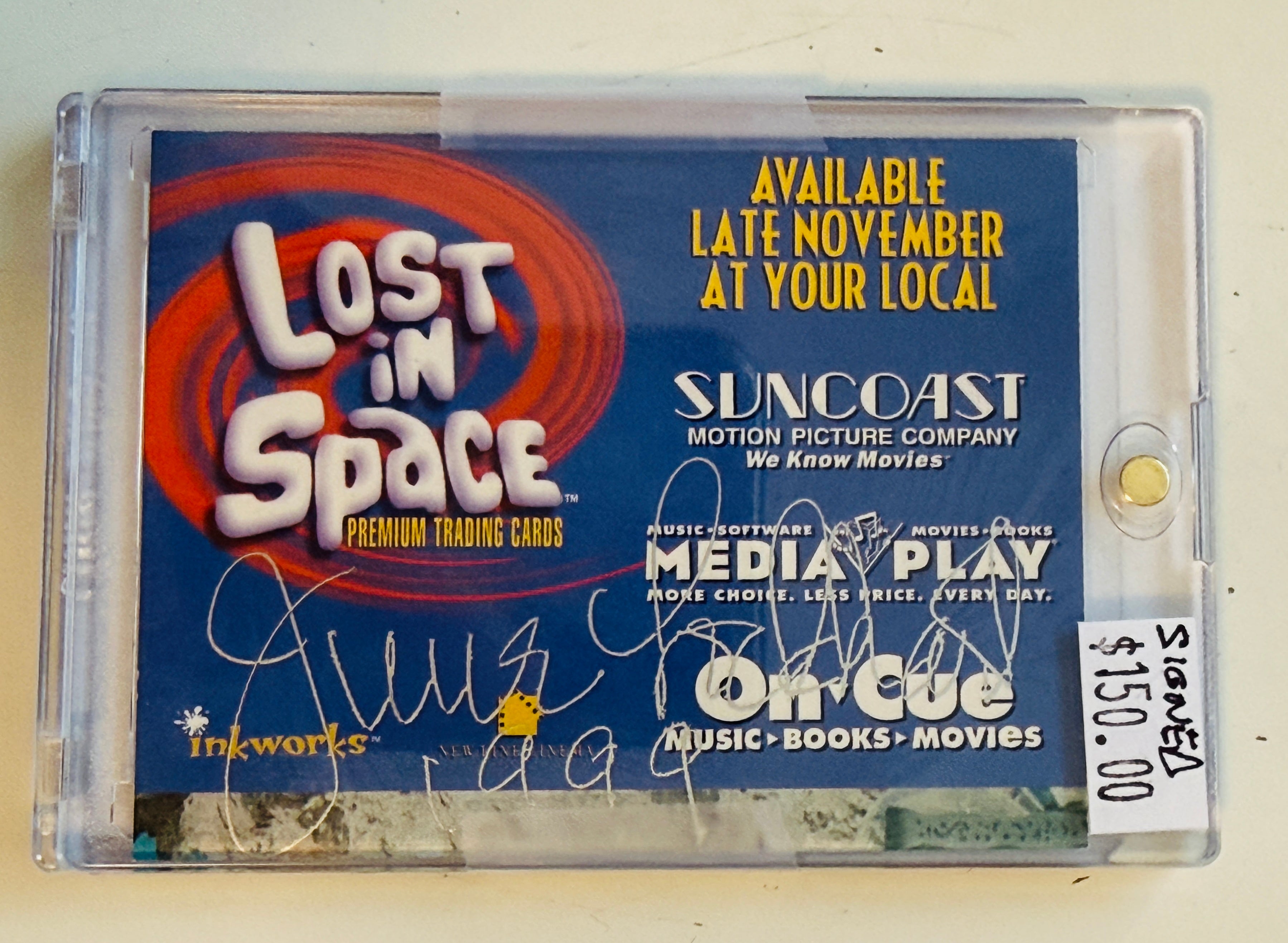 Lost in space TV show rare June Lockhart autographed card certified 