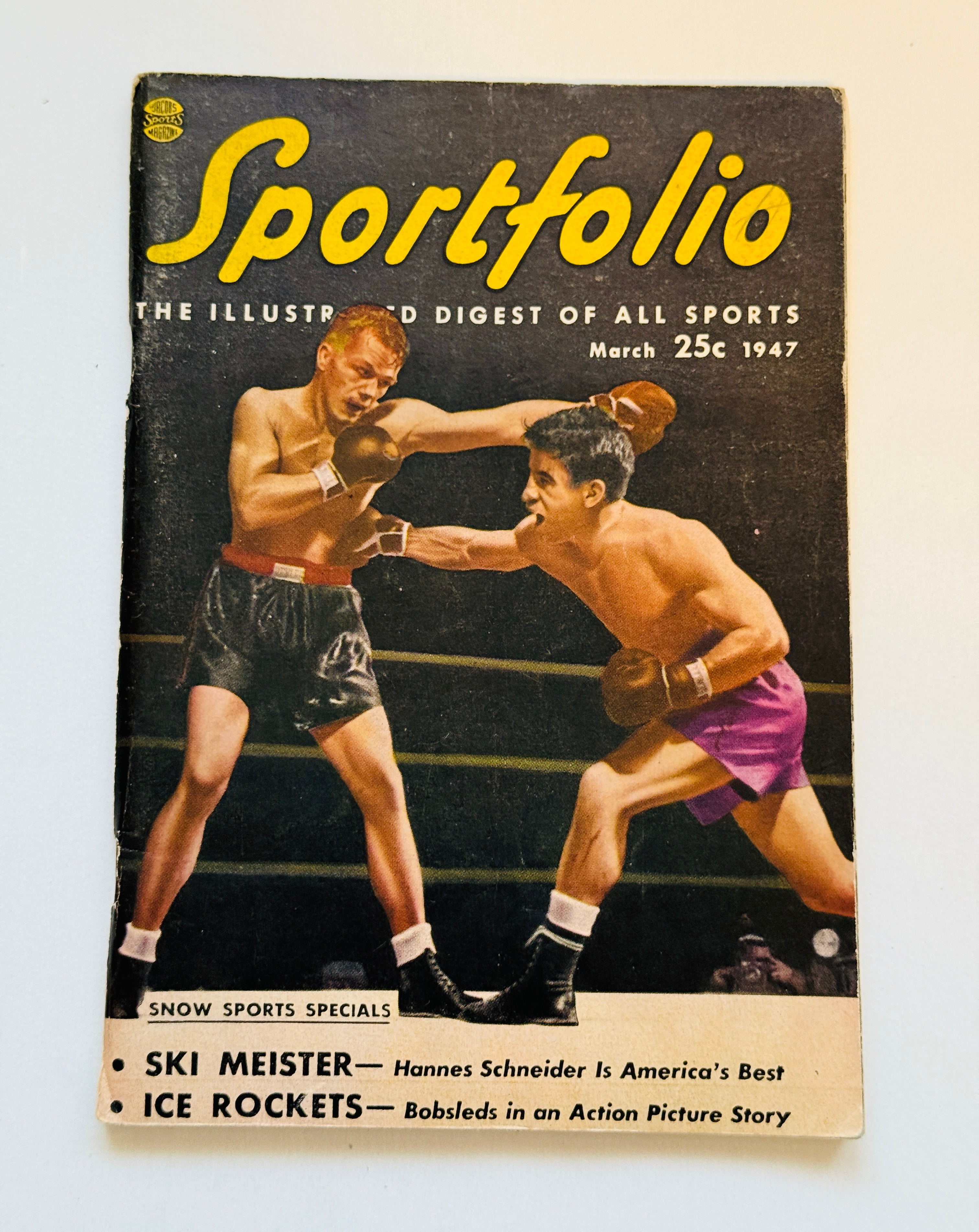 Sportfolio vintage small all sports boxing cover magazine 1947