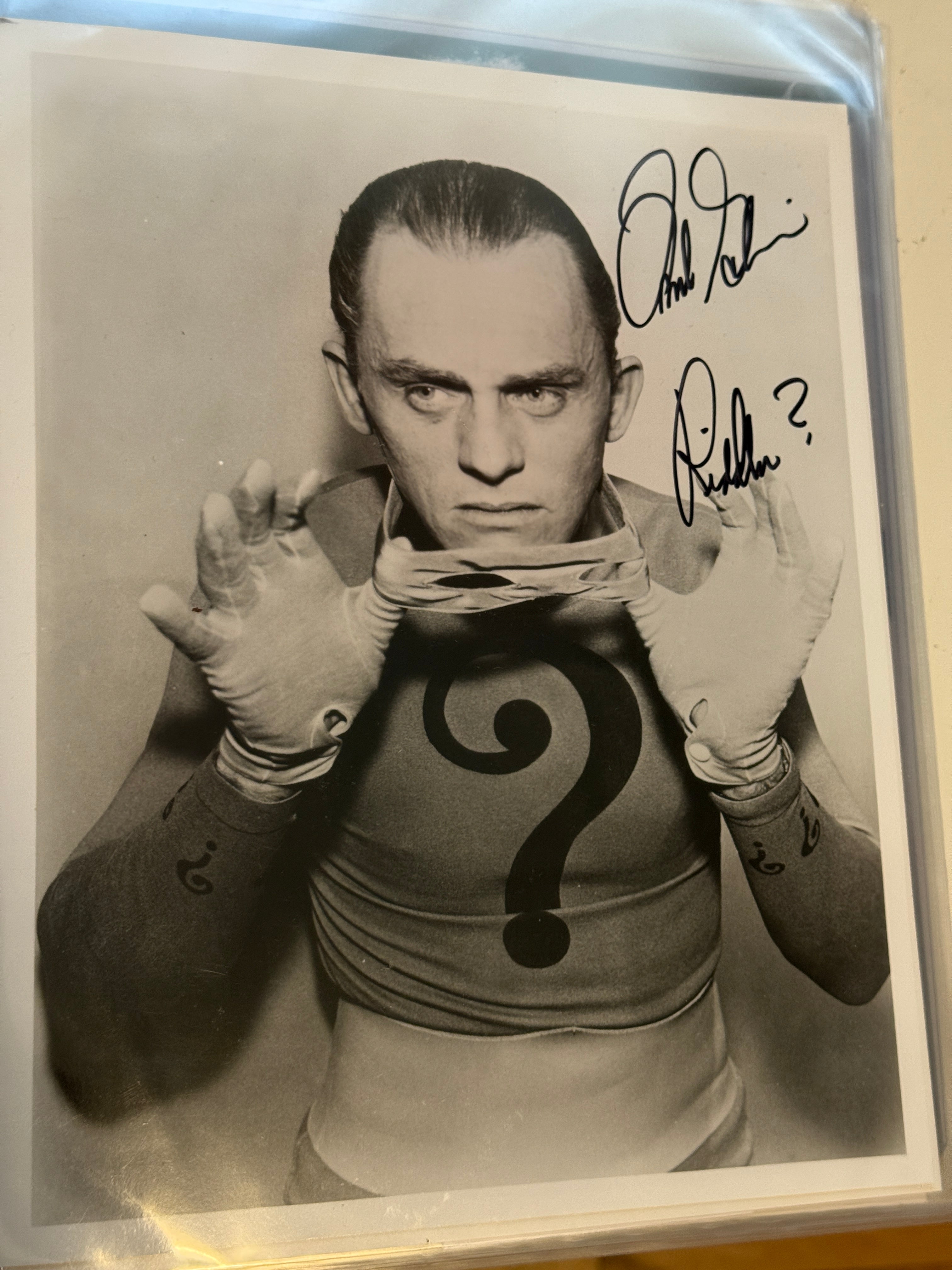 Batman TV series, the Riddler Frank Gorshin rare autographed8x 10 photo JSA certified