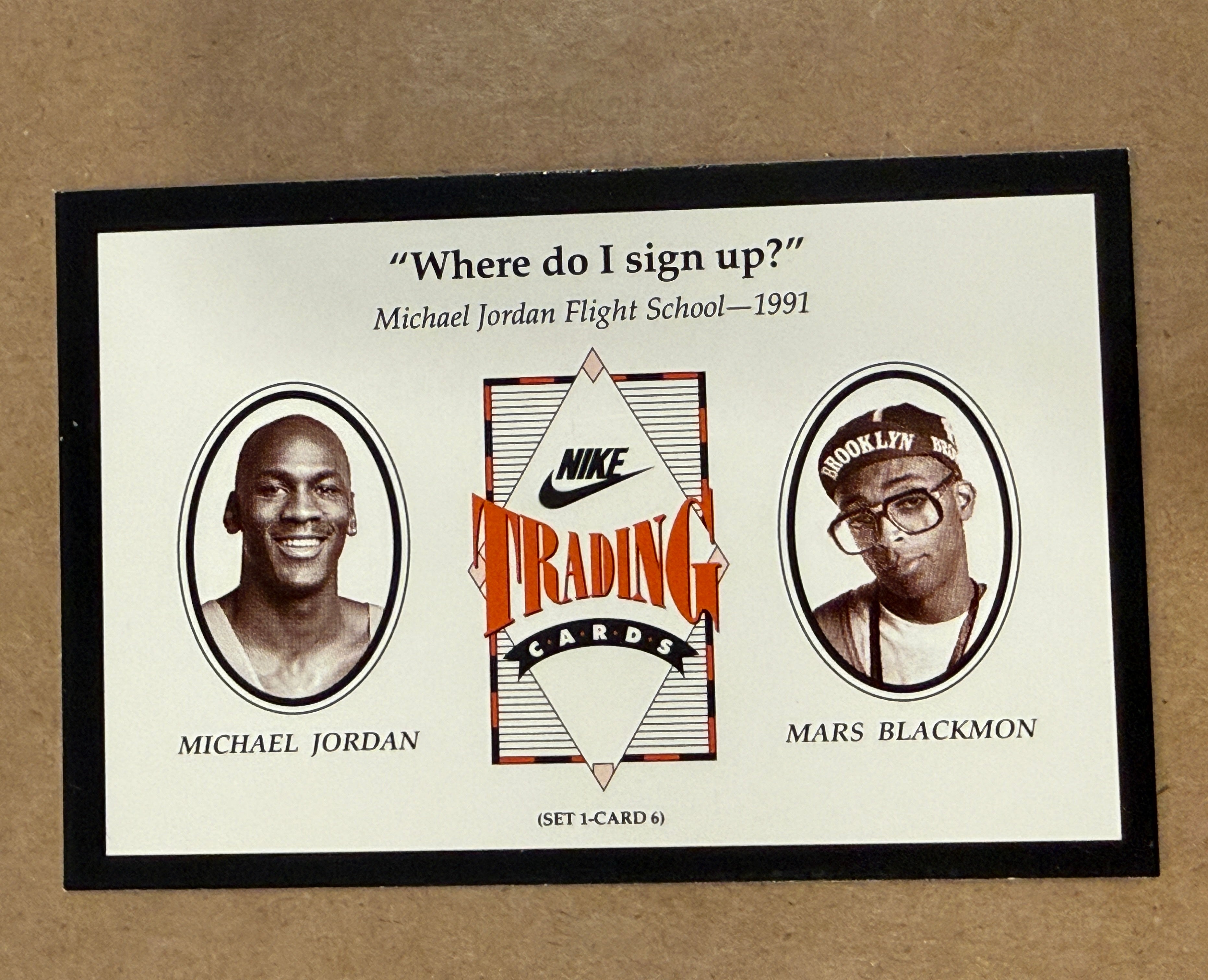 Michael Jordan Nike flight school rare Limited issued basketball card 1991