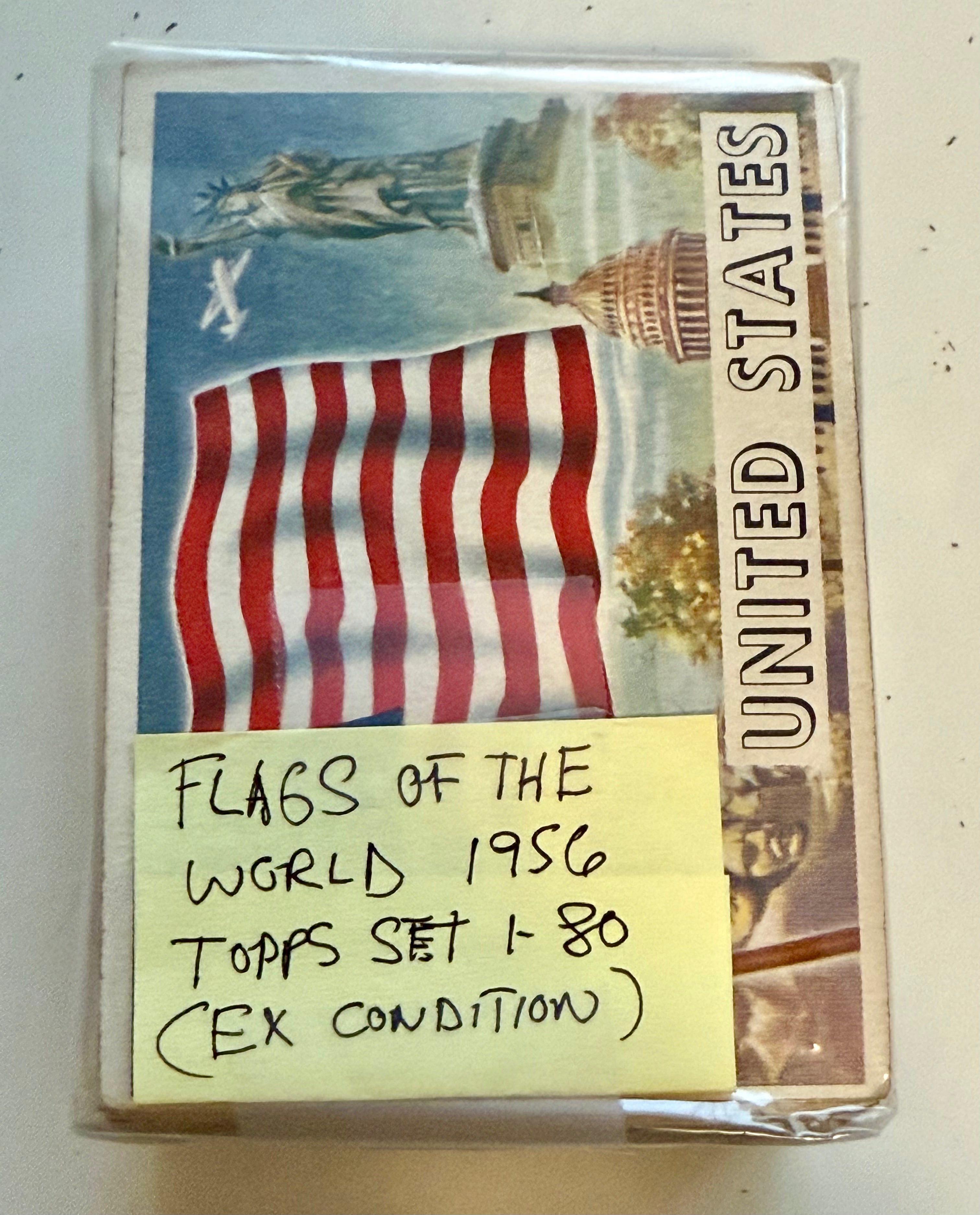 Flags of the world, rare ex condition complete cards set 1956