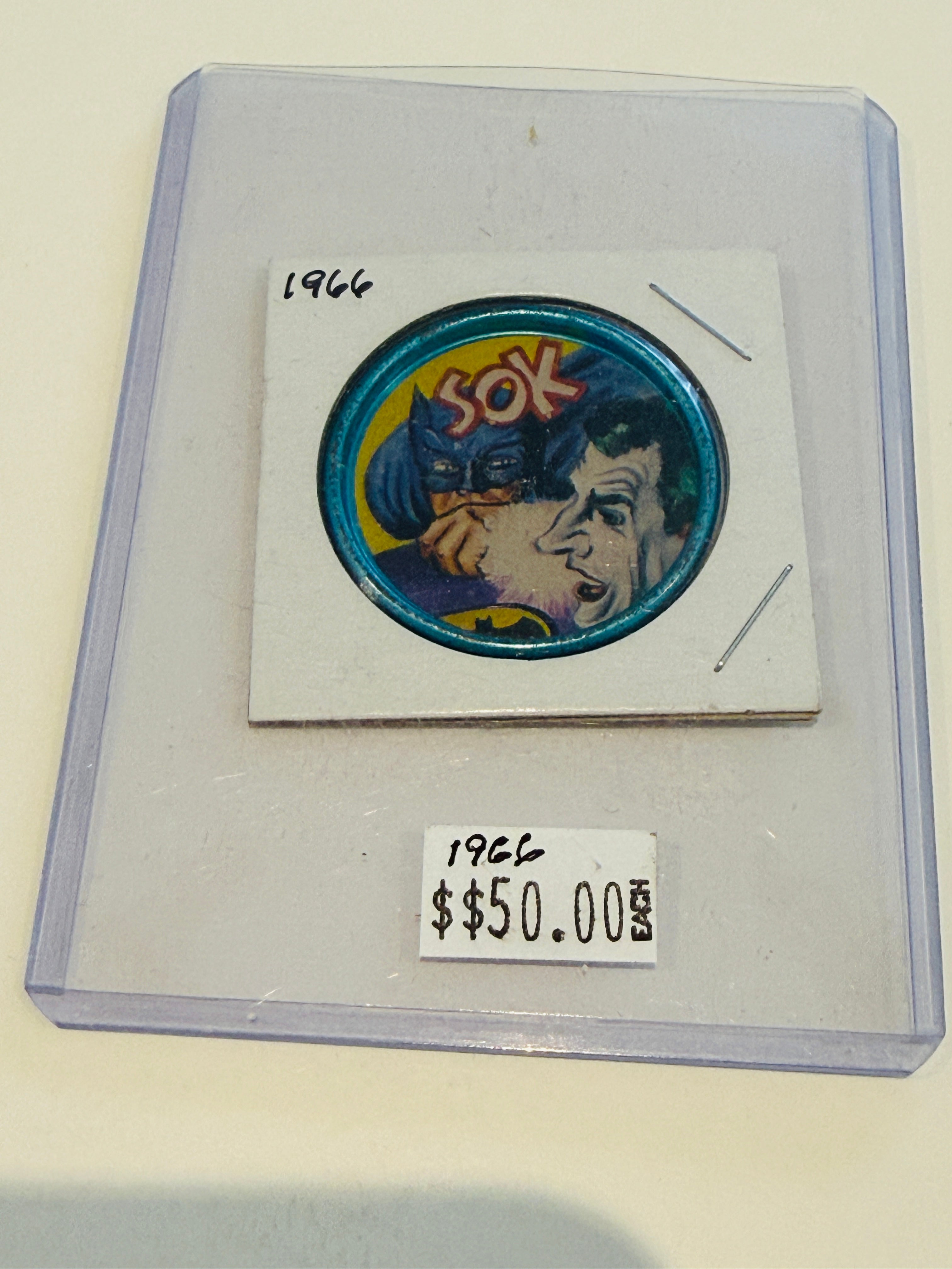 Batman and the joker original vintage metal coin 1966