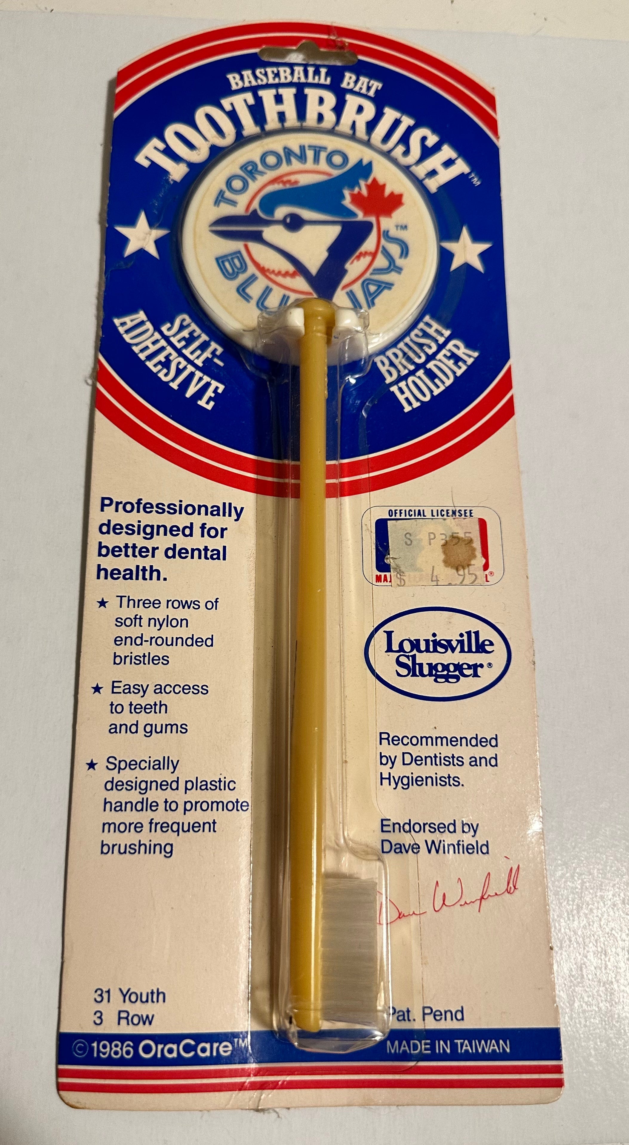 Toronto Blue Jays rare toothbrush factory sealed 1986