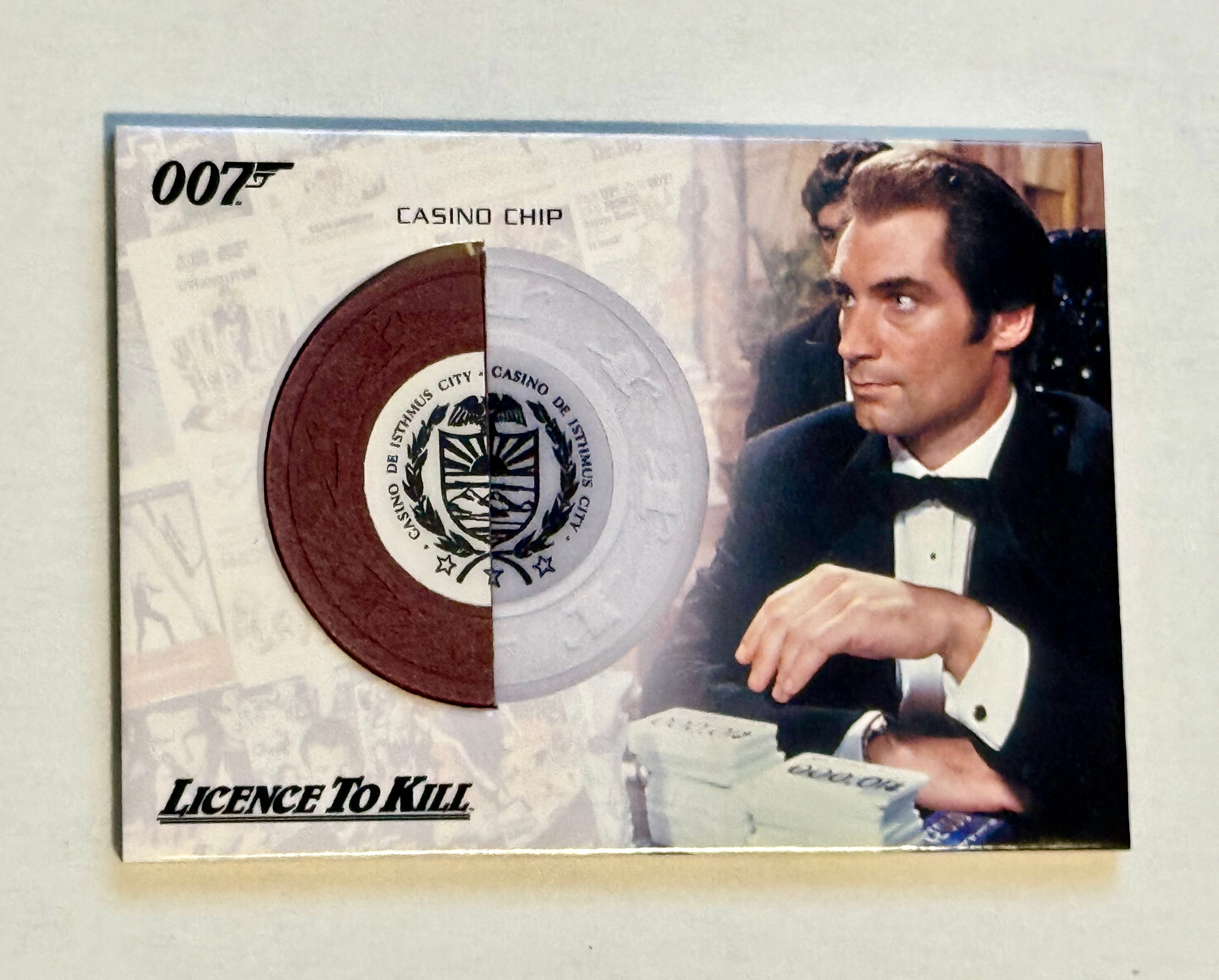 James Bond movie Rare Chip Poker memorabilia Insert card!