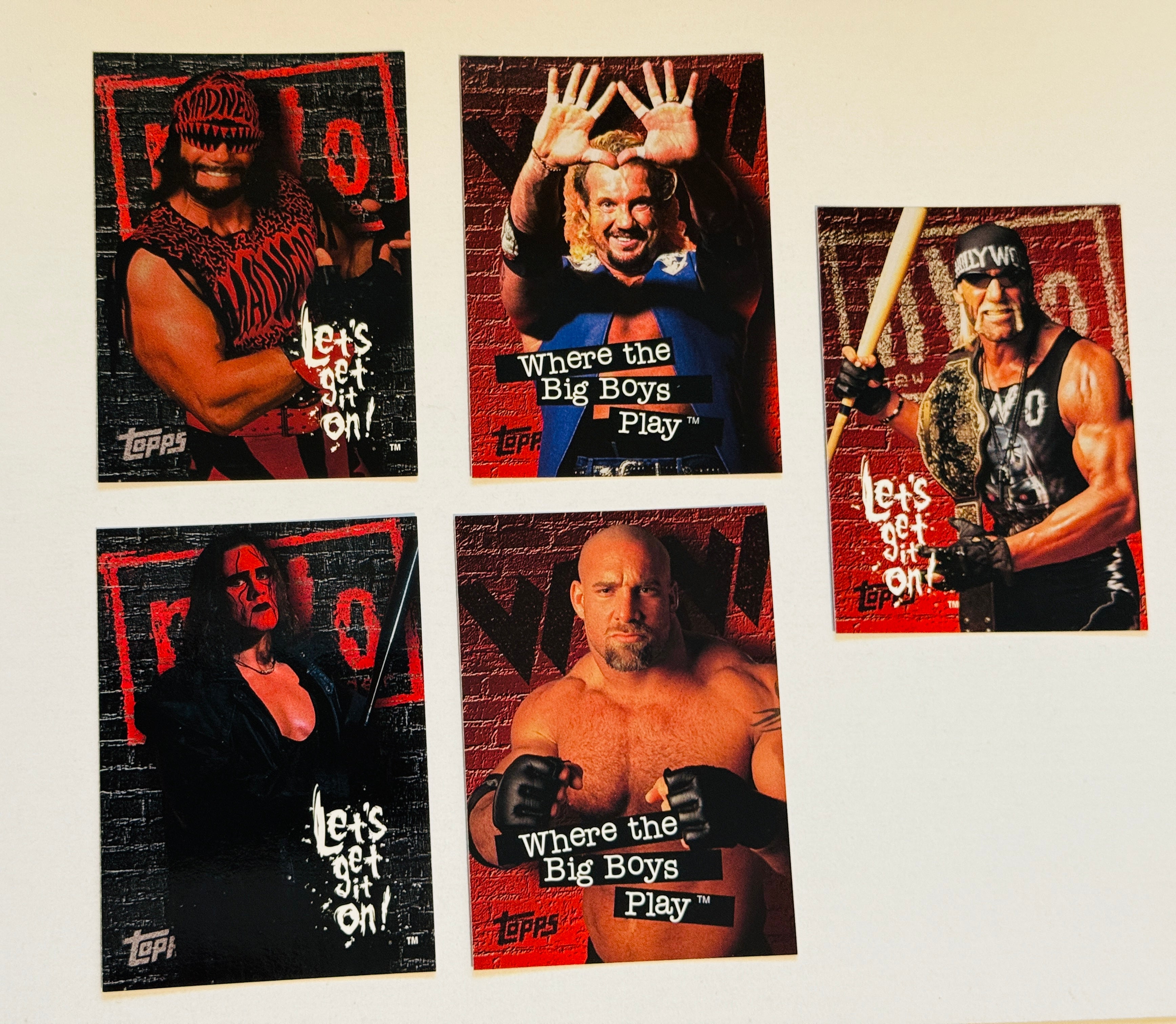WCW Wrestling five cards promo set 1998