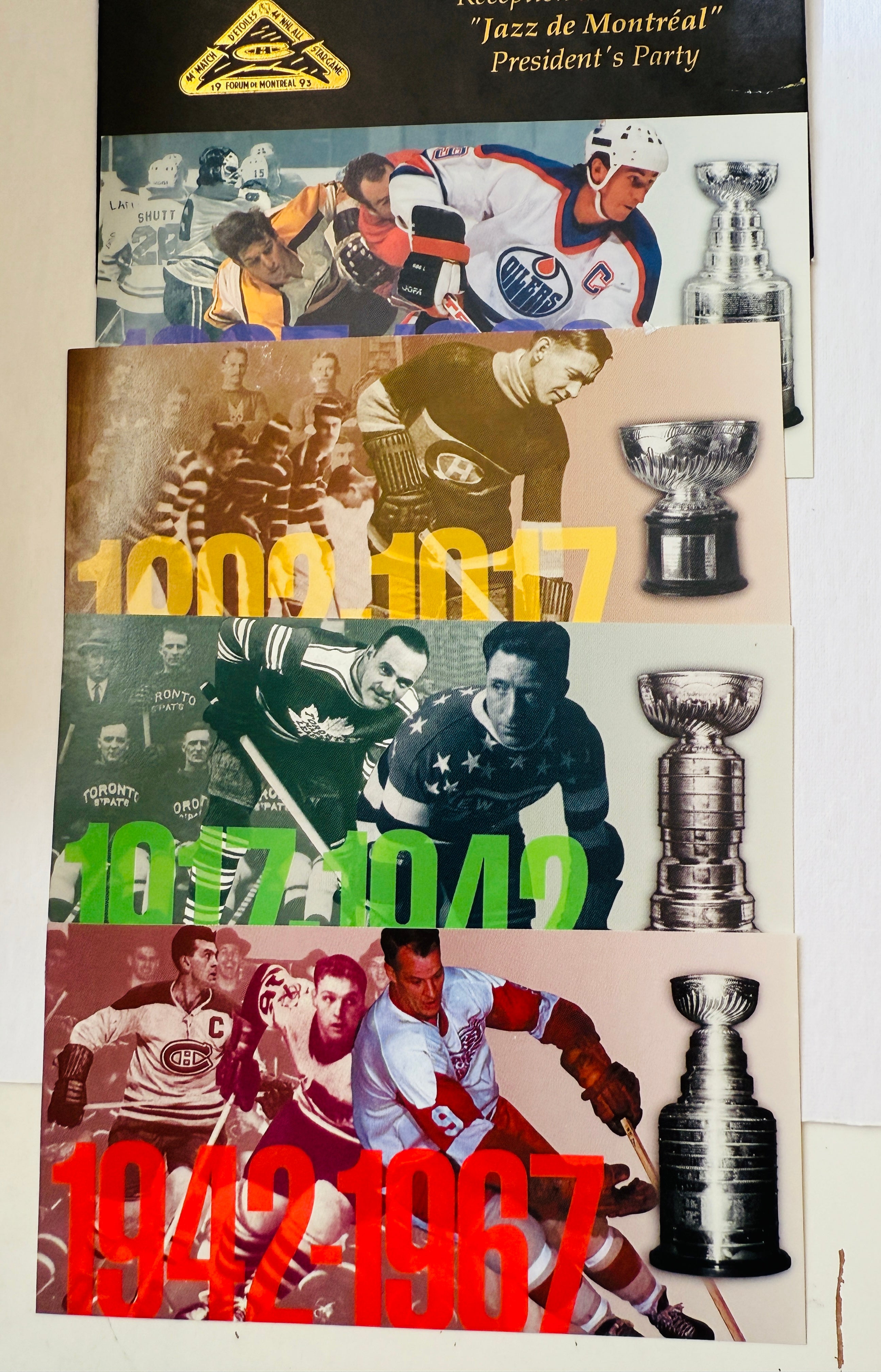 Hockey Hall of Fame dinner Montréal rare cards set 1993