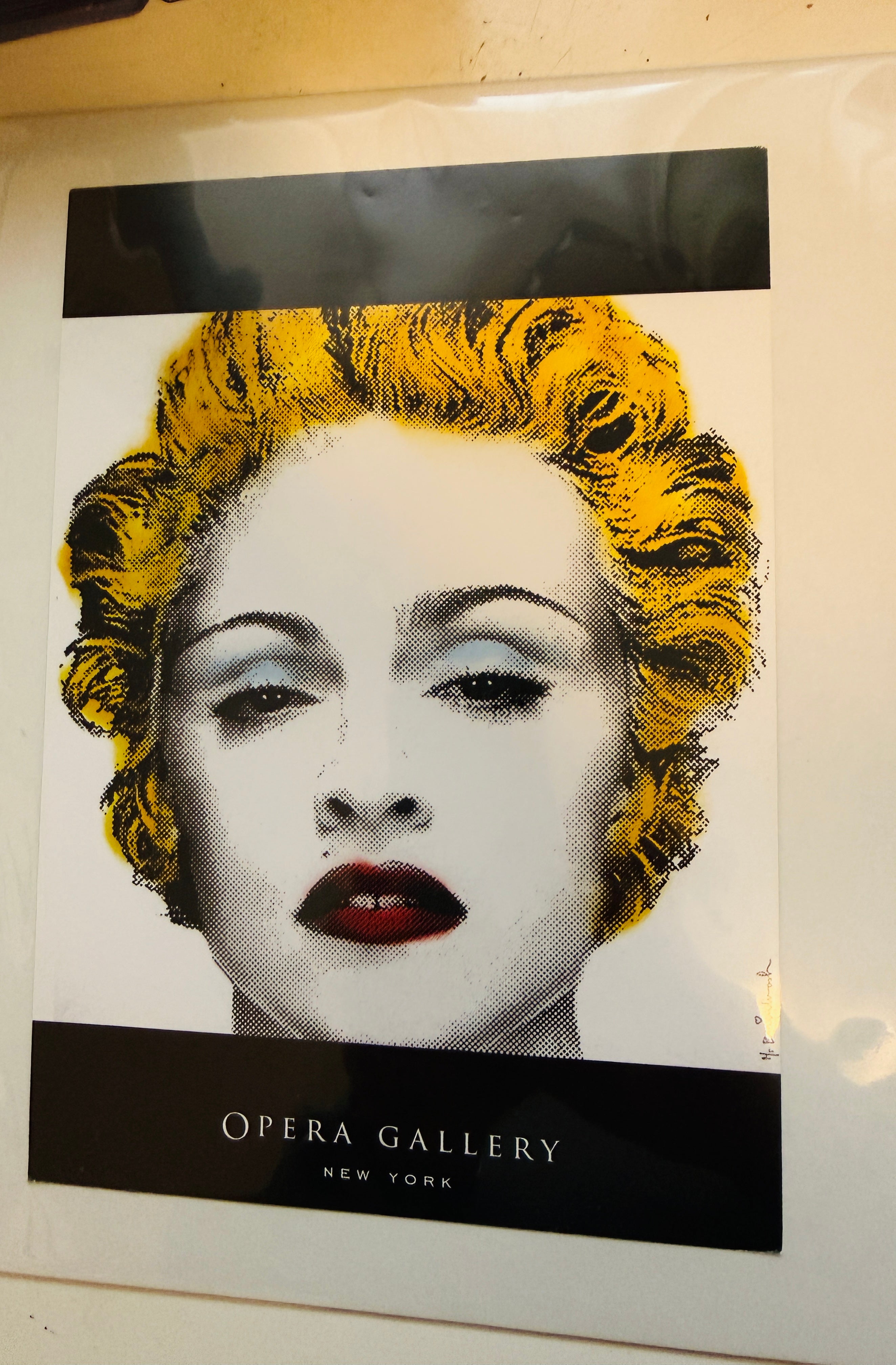 Madonna Opera gallery rare art vintage cardboard ad