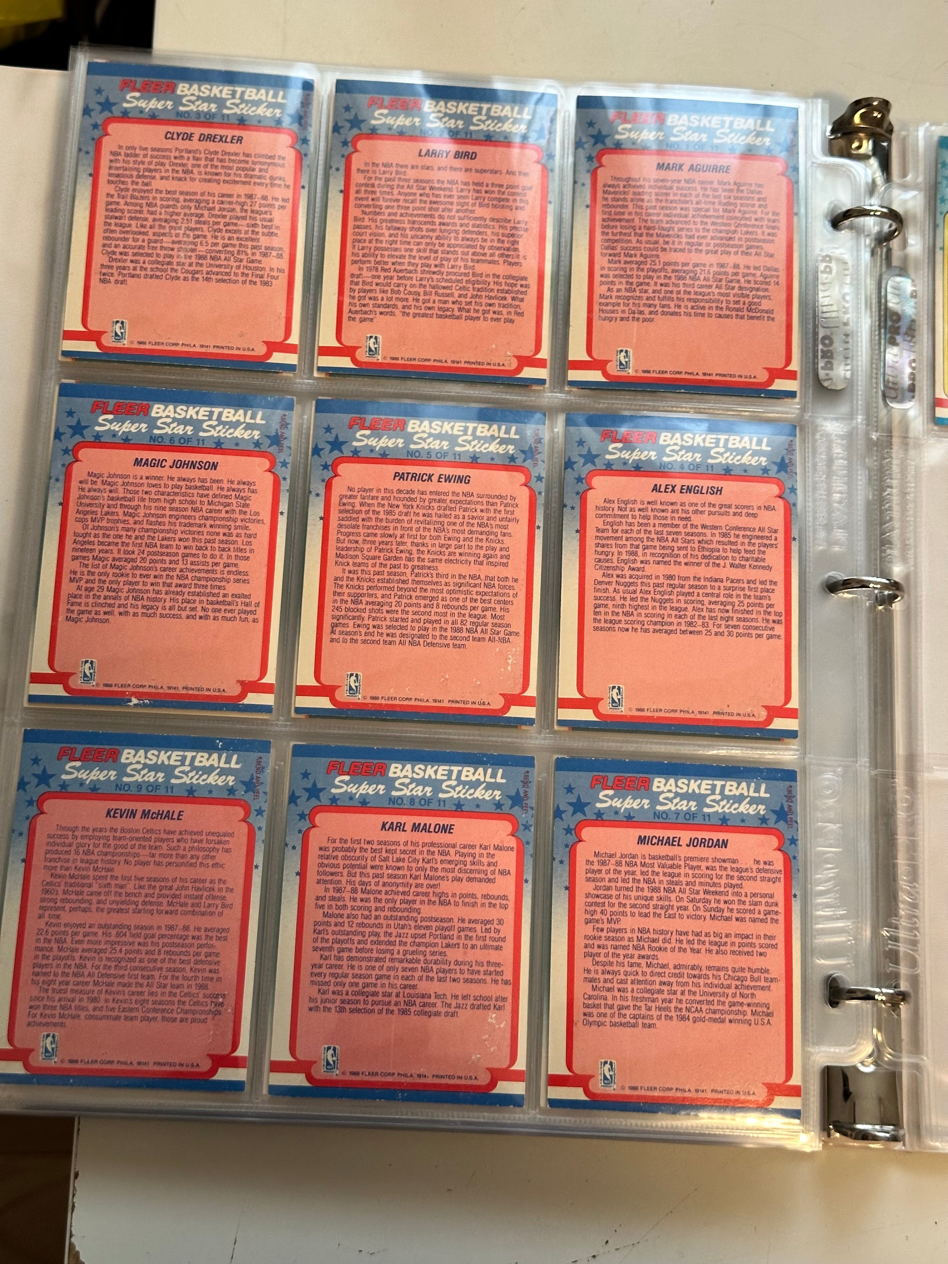 1988 Fleer Basketball cards and stickers high grade NM-Mint (pack pulled)set