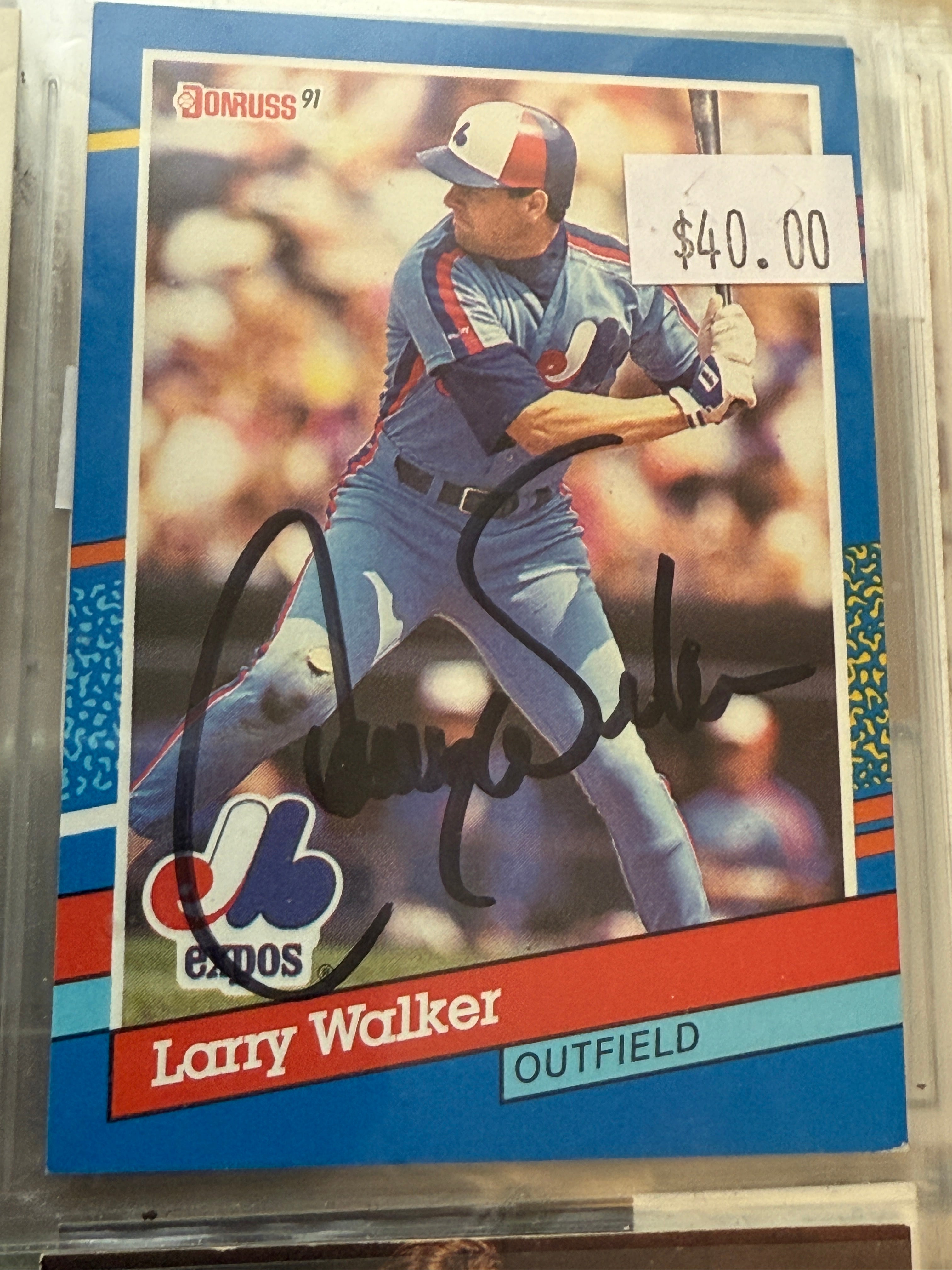 Larry Walker baseball legend autograph card PSA/DNA certified