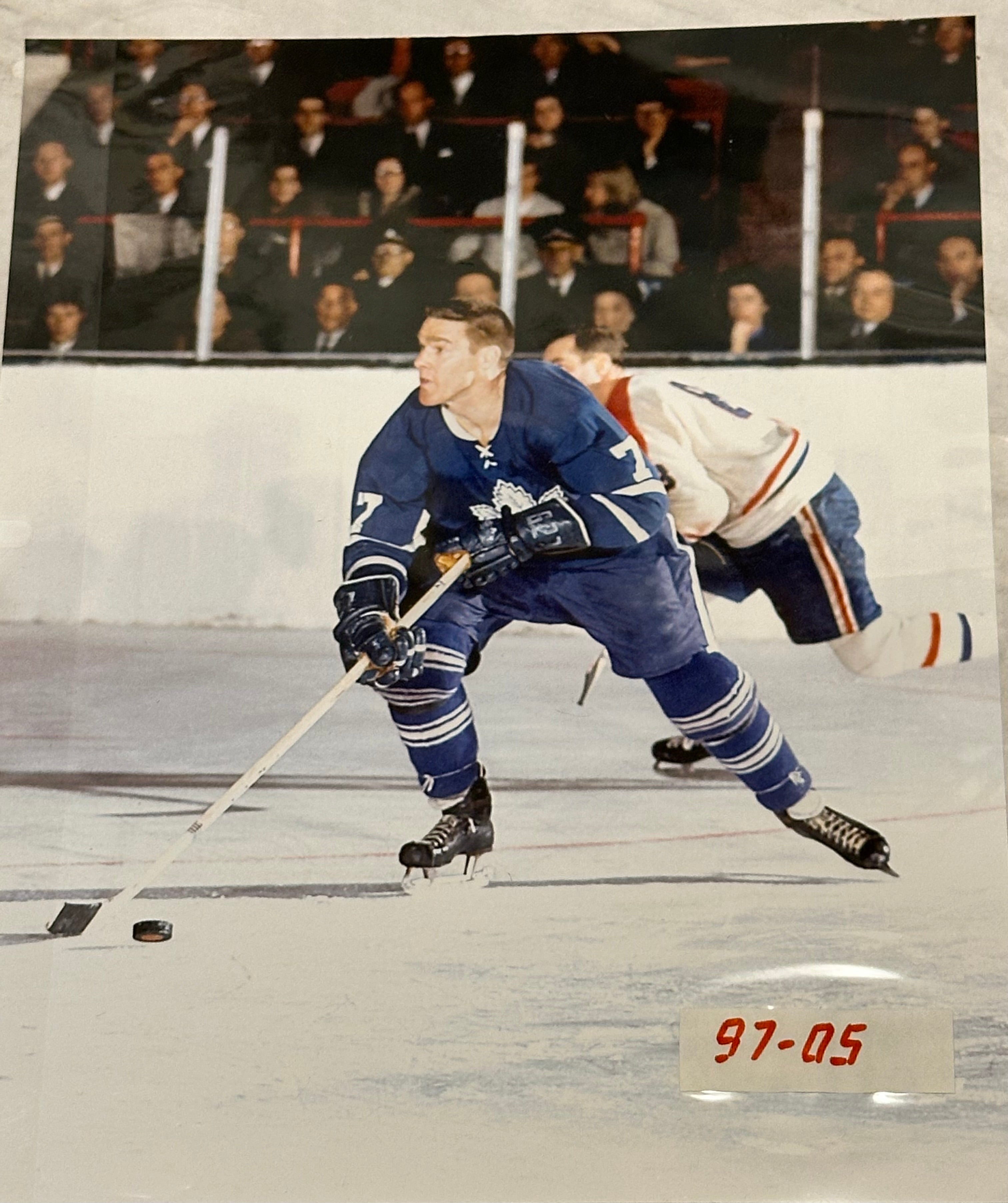 Tim Horton Leafs colour photo from the Harold Ballard collection