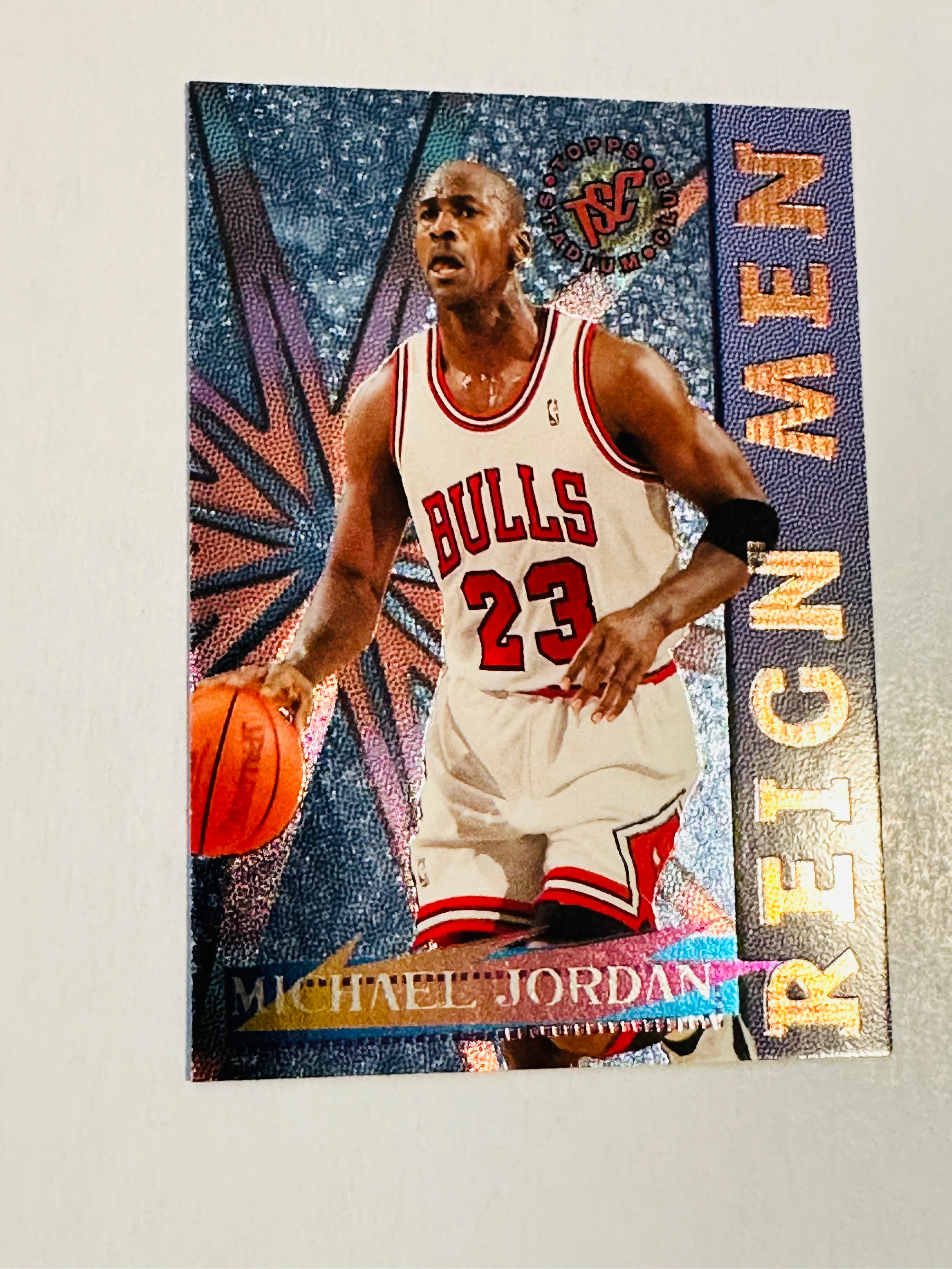 Michael Jordan NBA legend topps basketball foil insert card, 1996
