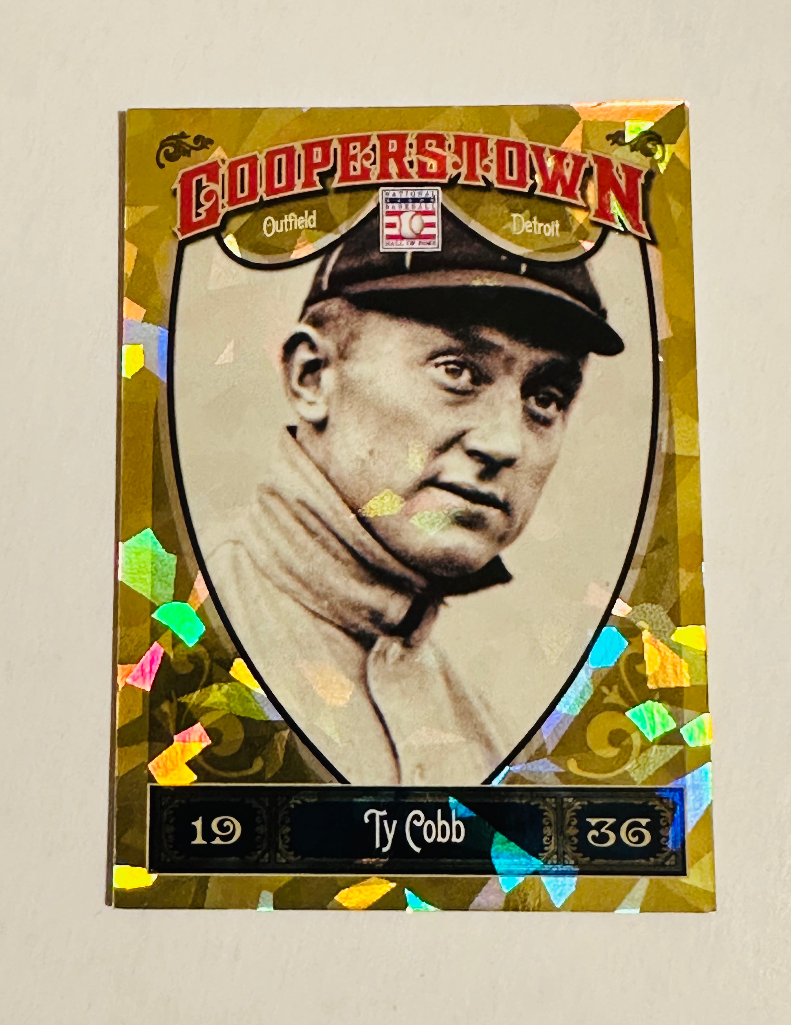 Ty Cobb Panini numbered baseball insert card