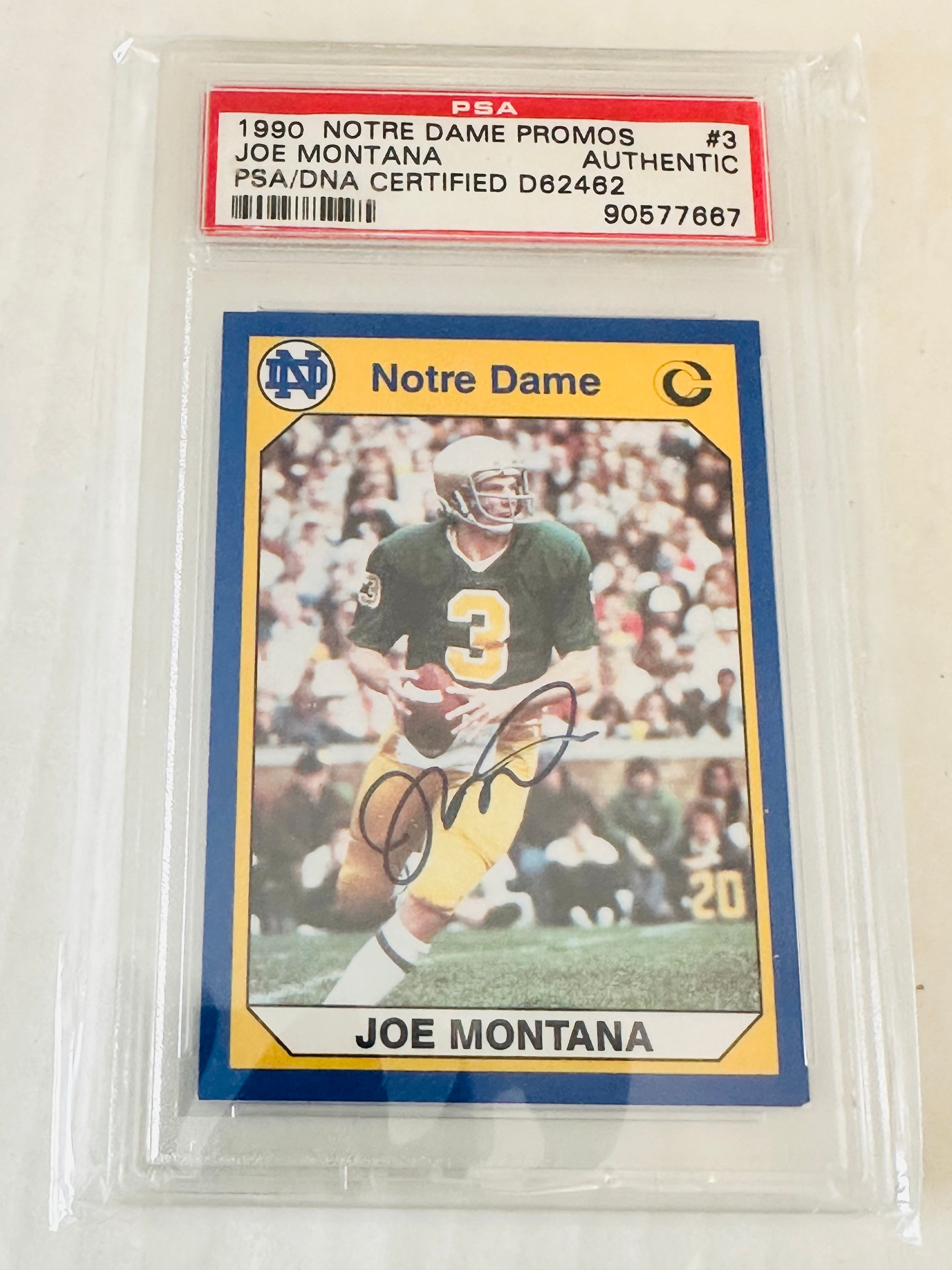 Joe Montana rare autograph card PSA/DNA certified