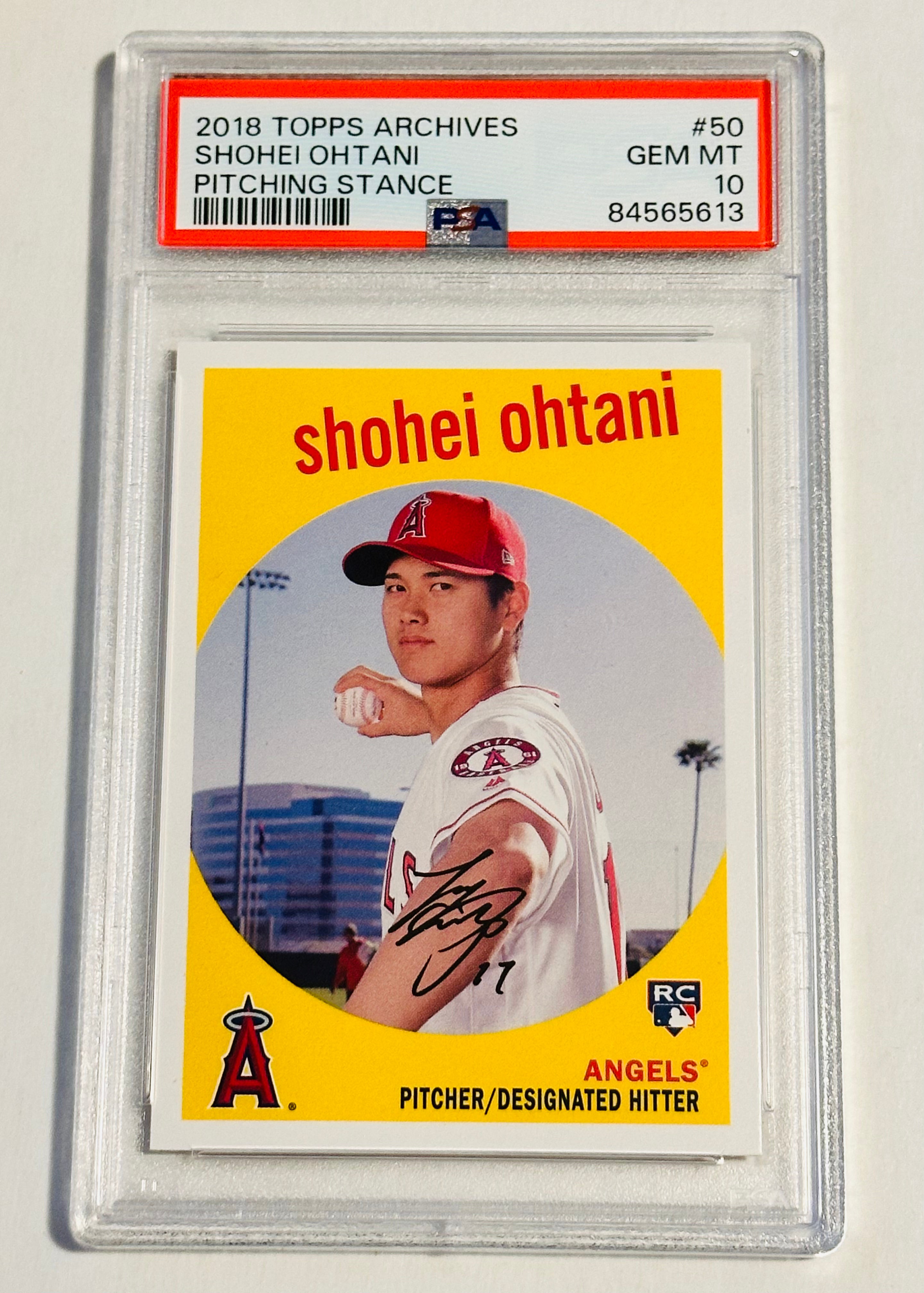 Shohei Ohtani Topps Archives baseball PSA 10 high grade rookie card 2018