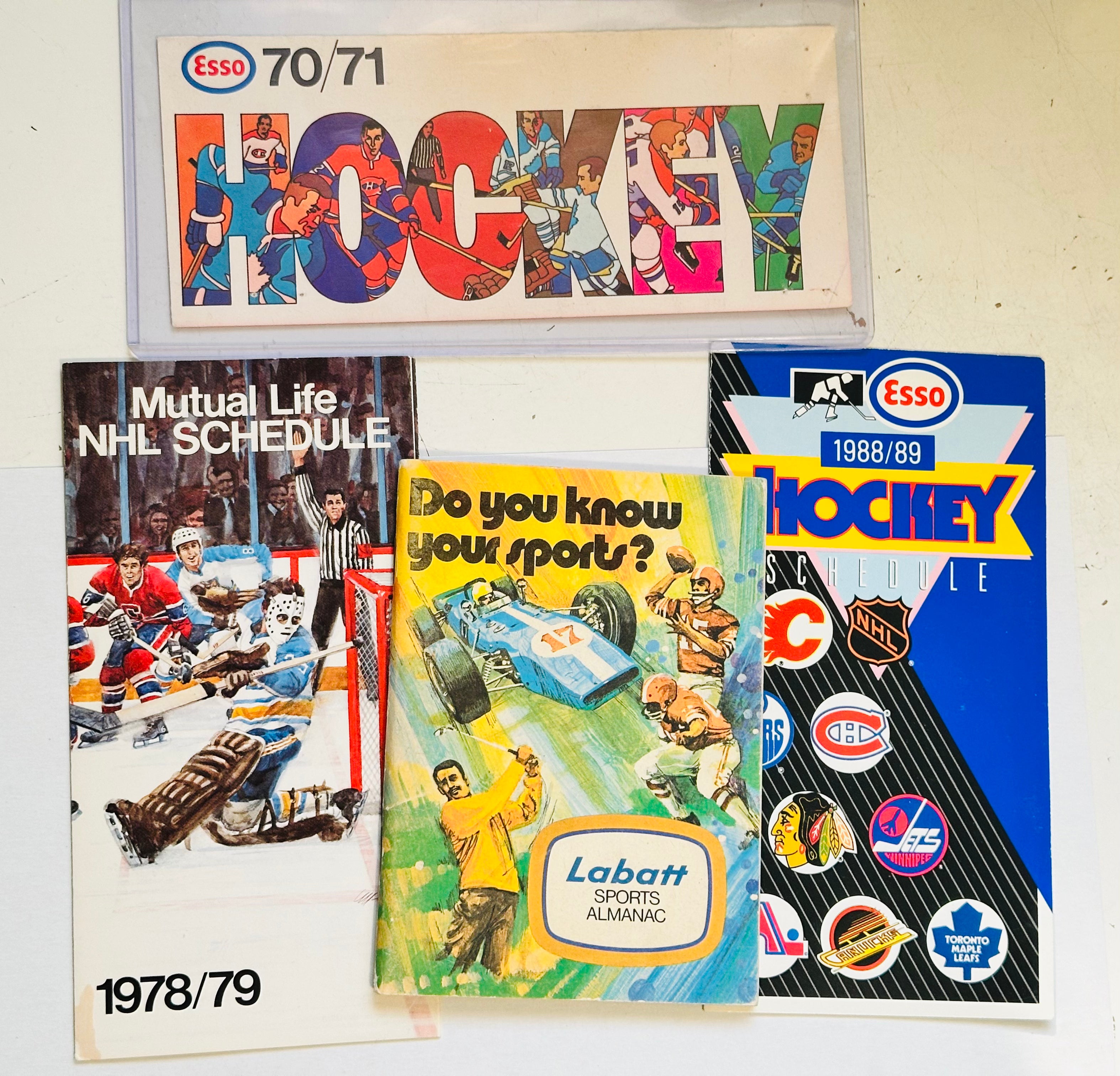 Hockey 4 vintage schedules lot deal