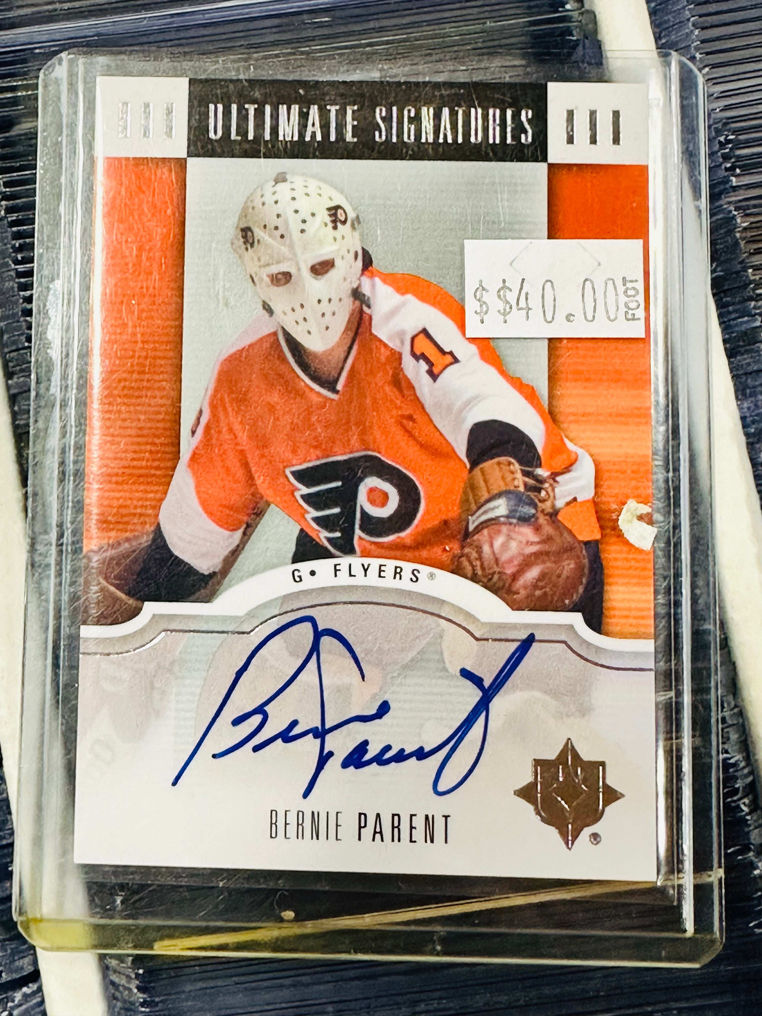 Bernie Parent autographed insert hockey card