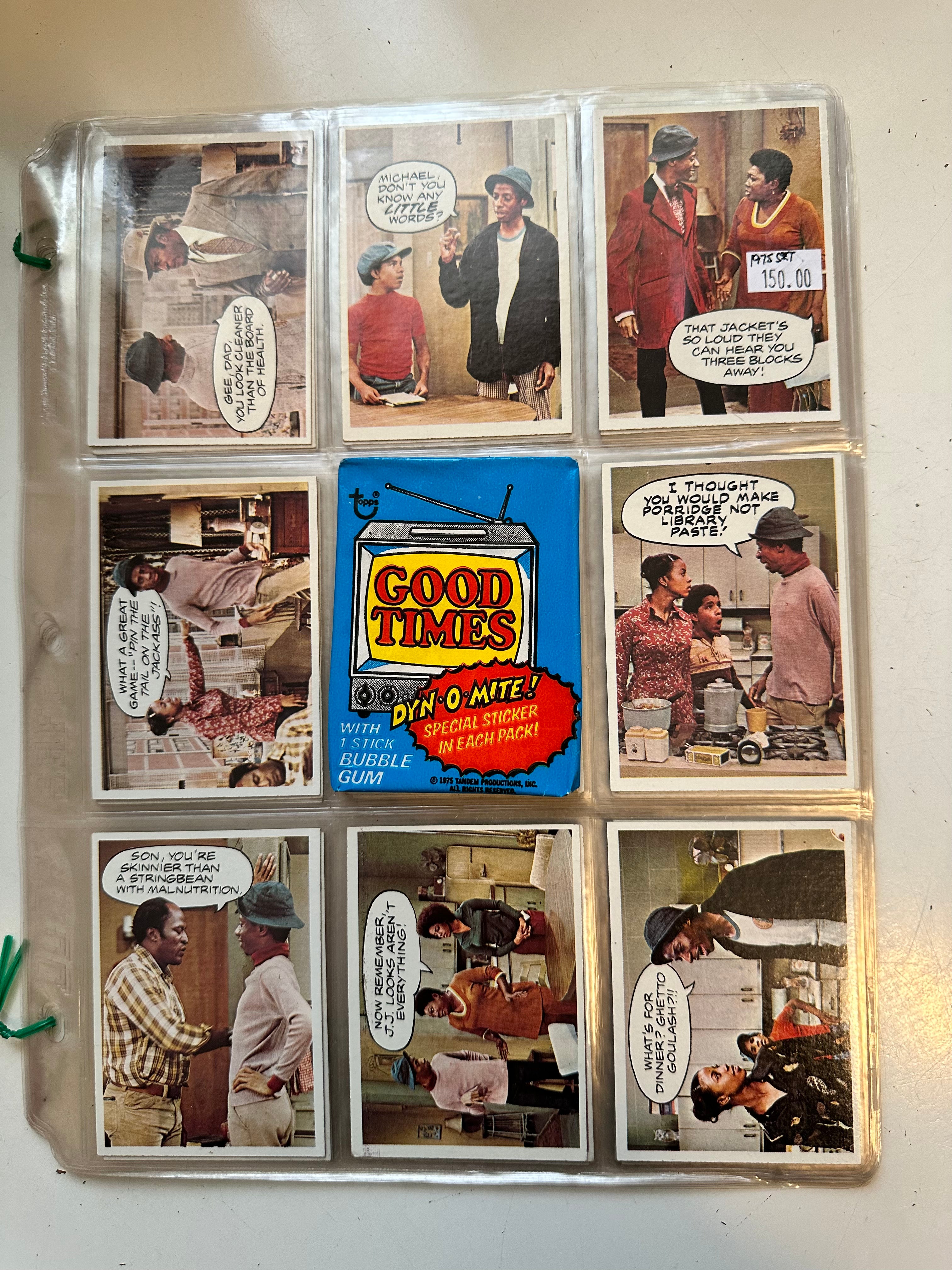 Goodtimes TV show high grade condition cards set with wrapper 1975