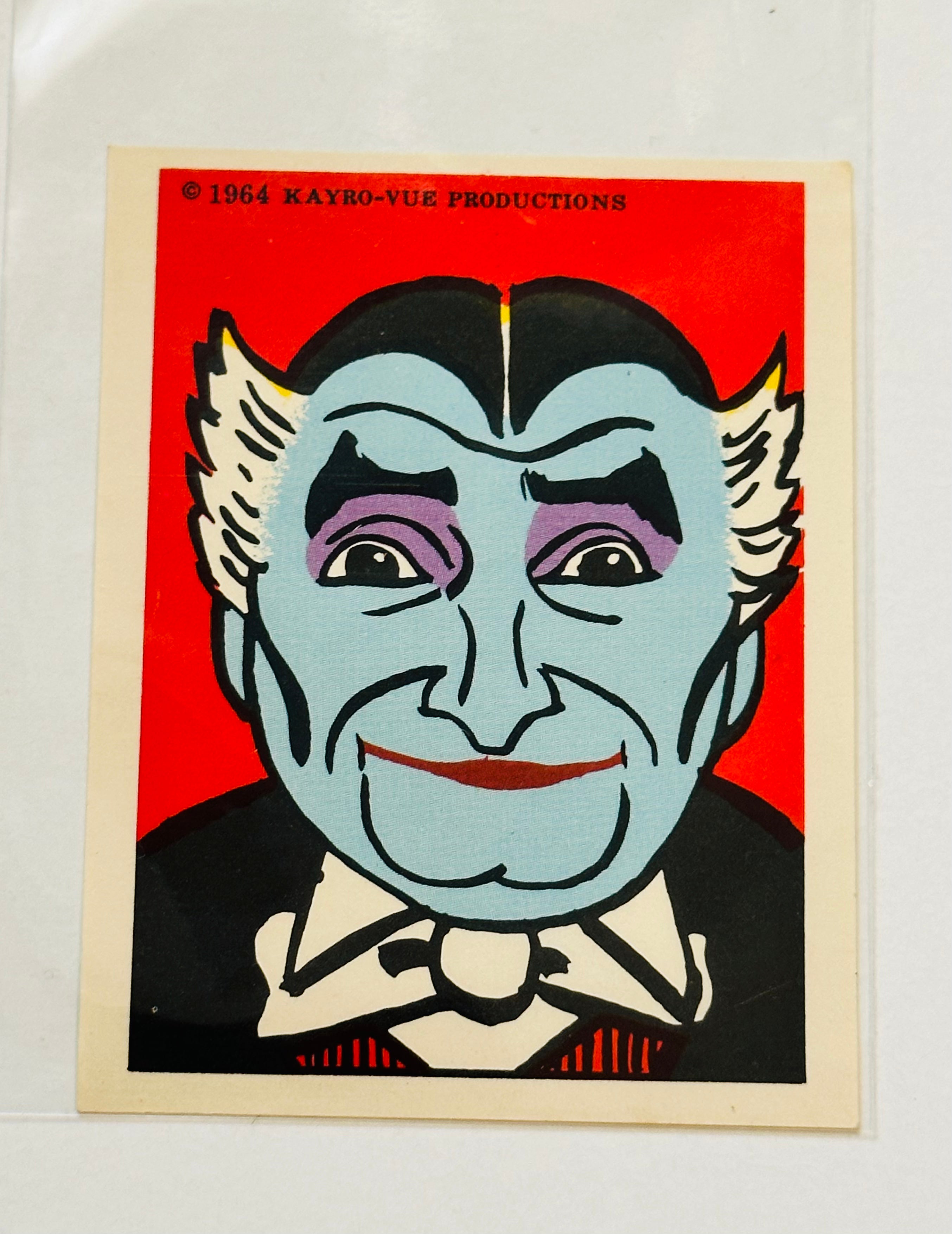 The Munsters rare Grandpa sticker insert 1964