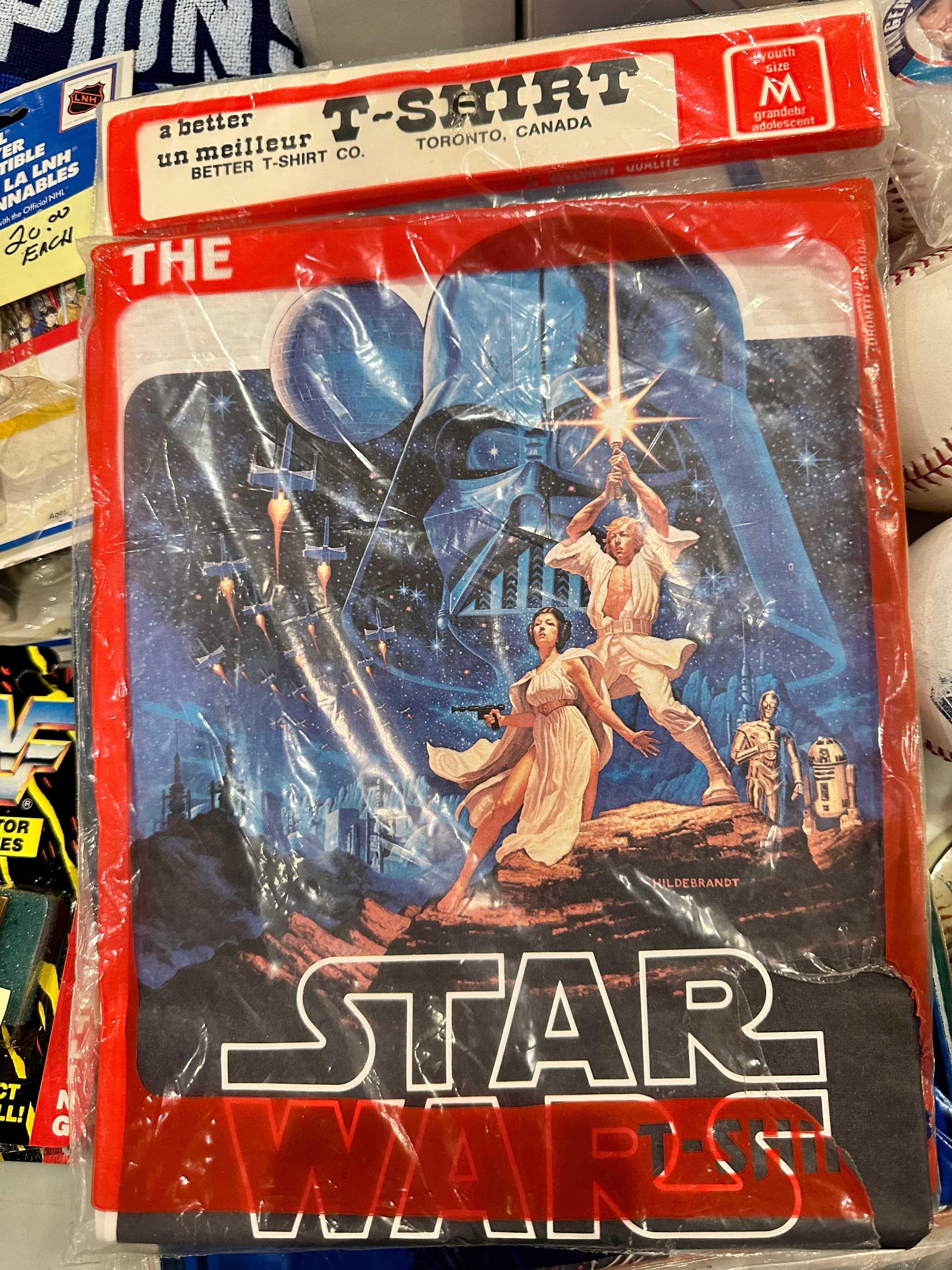 Star Wars 4 iron-on original T-shirts sealed in bag 1977