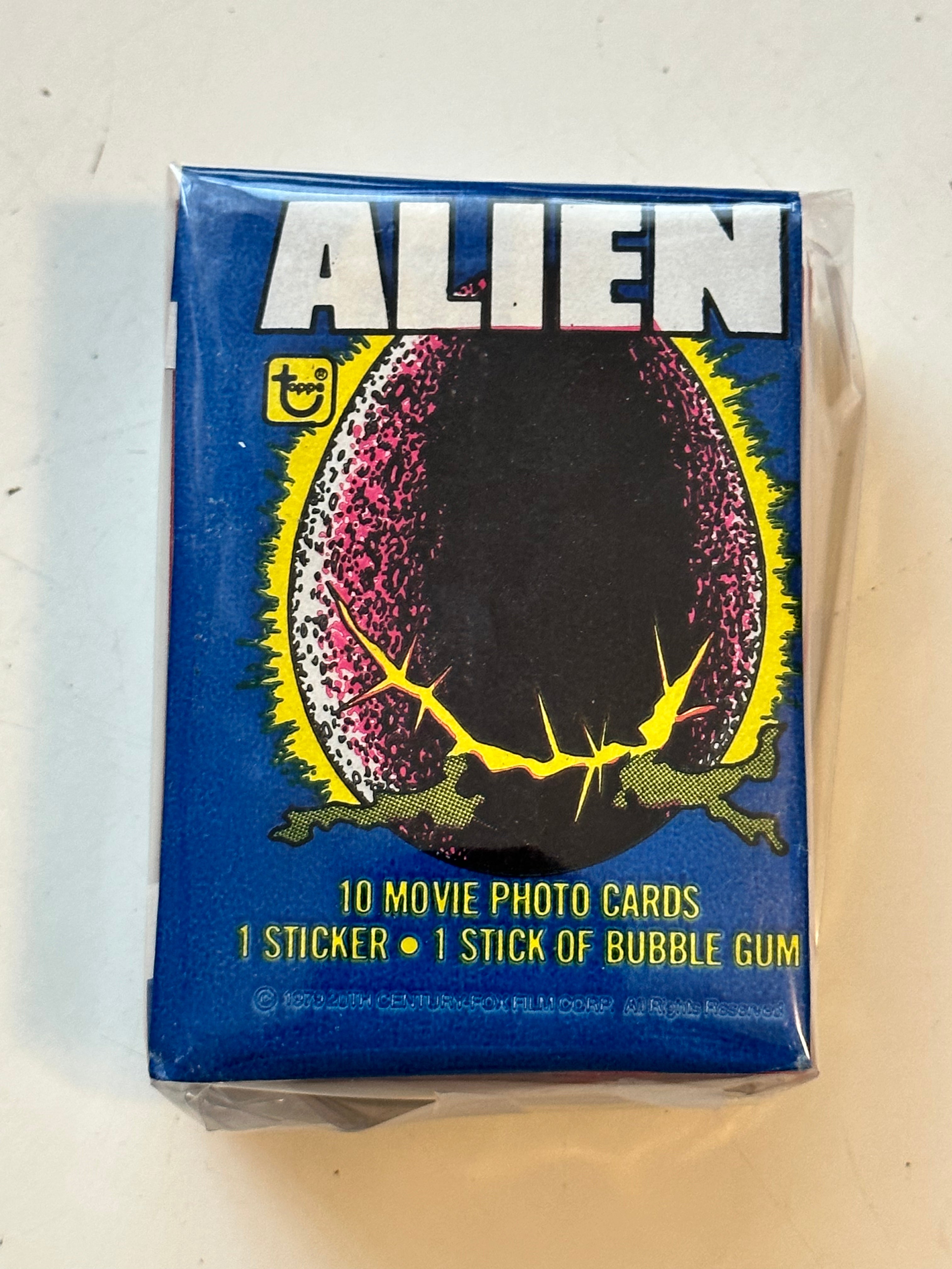 Alien movie cards set with wrapper 1979