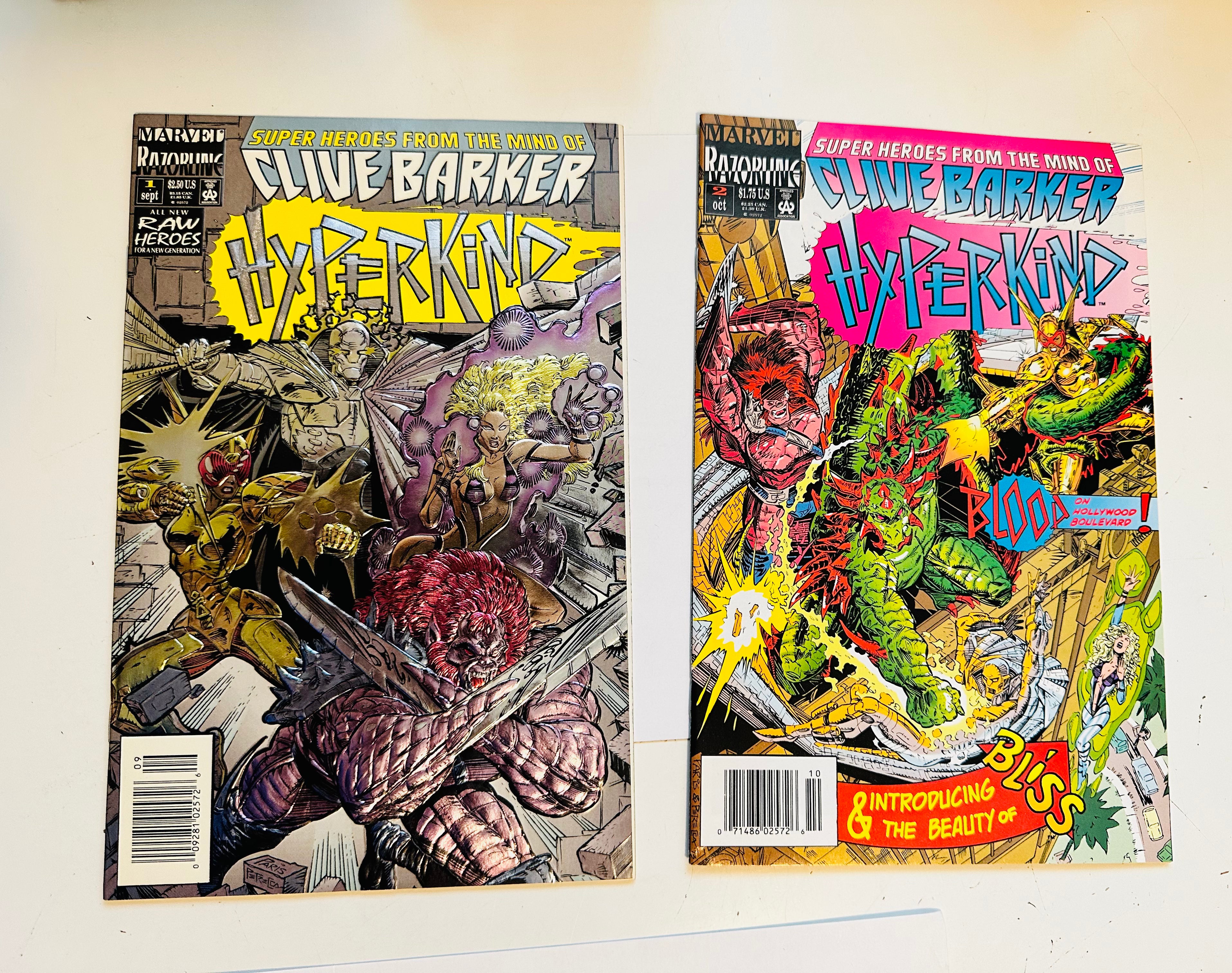 Clive Barker Hyperkind #1 and #2 comic books