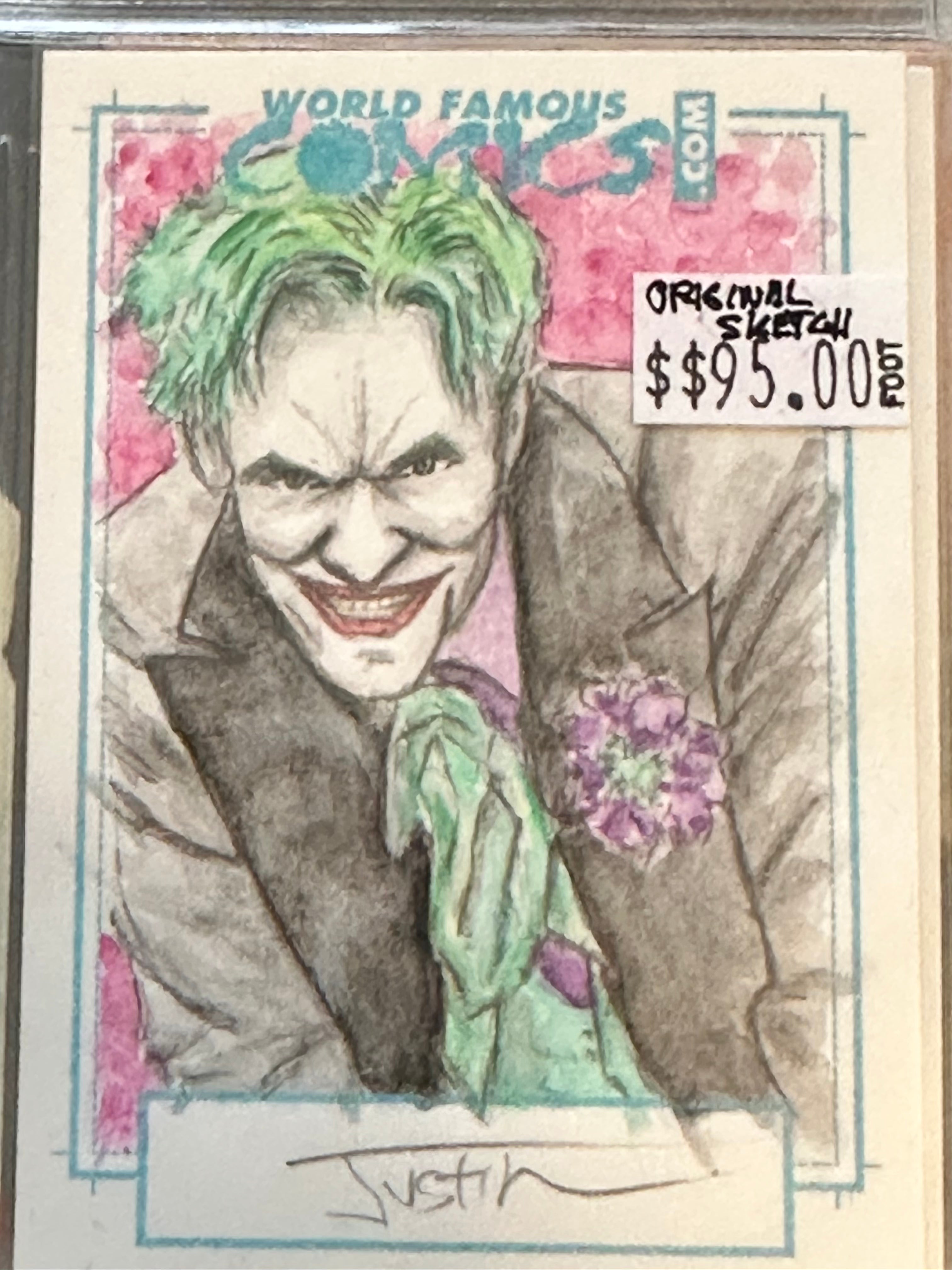 Batman Joker original colour sketch 2009