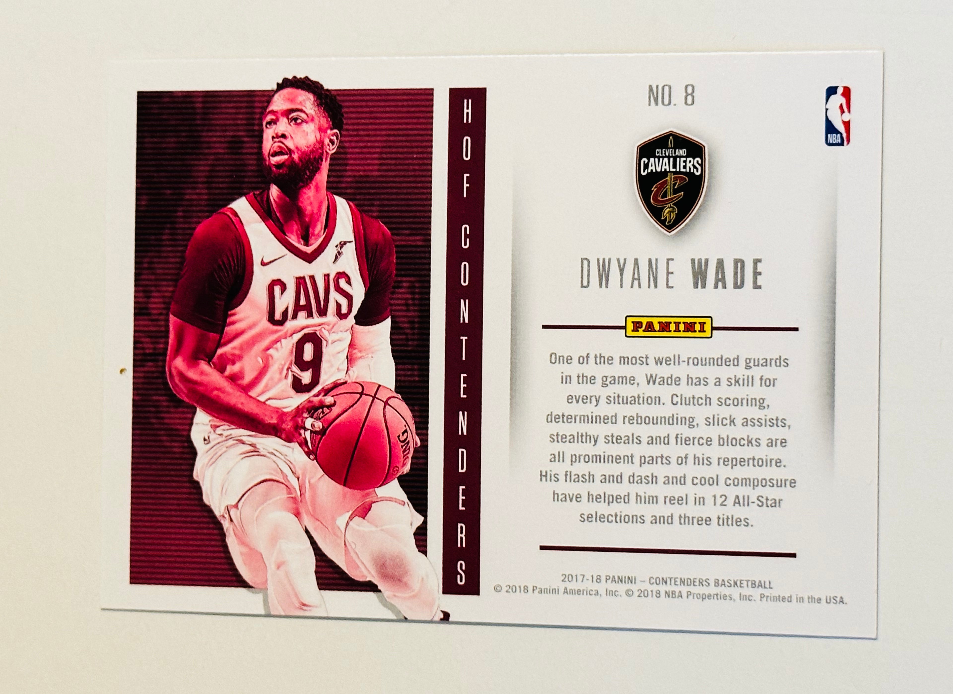 Dwayne Wade autographed basketball insert card 2017