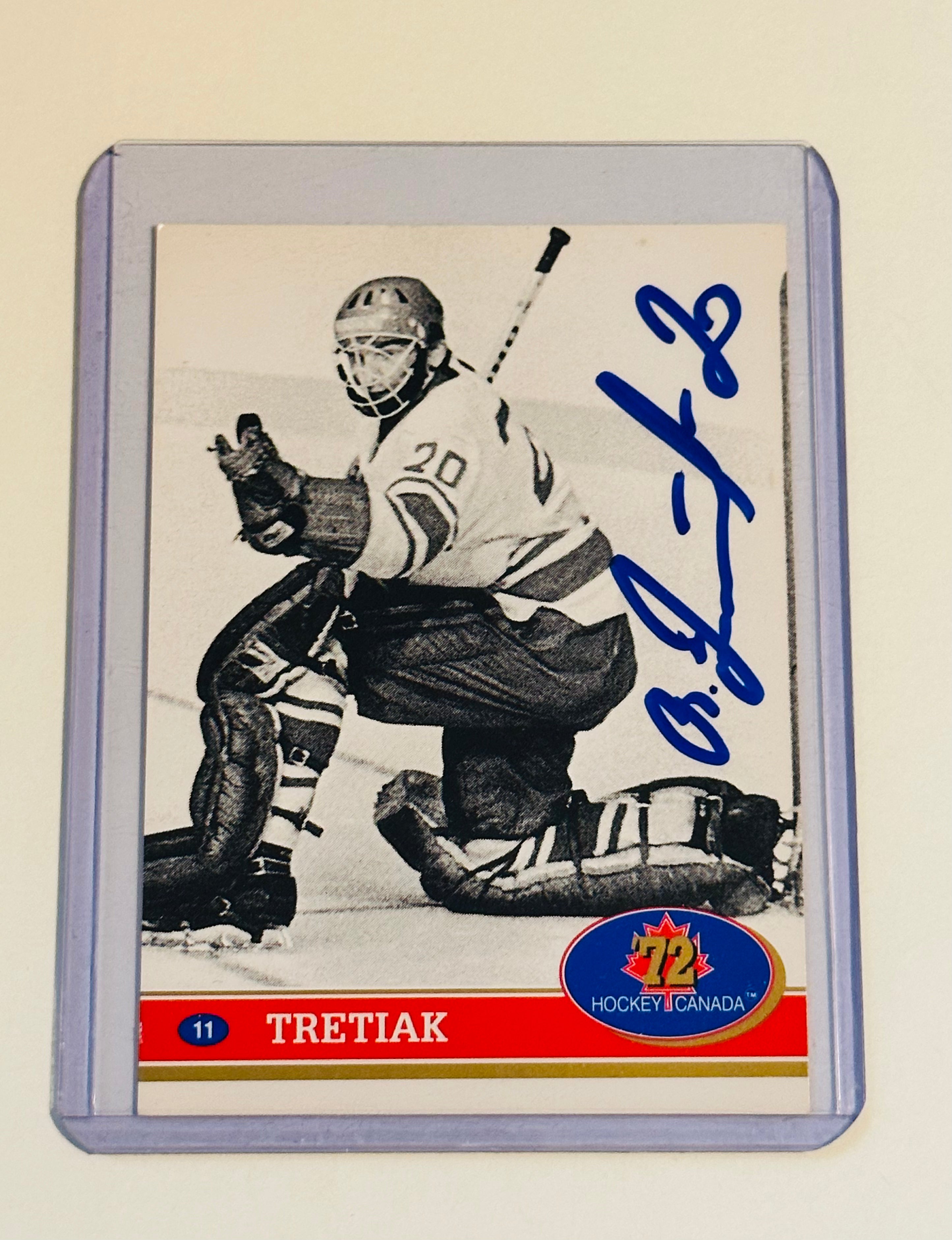 Vladislav Tretiak hockey legend signed card with COA