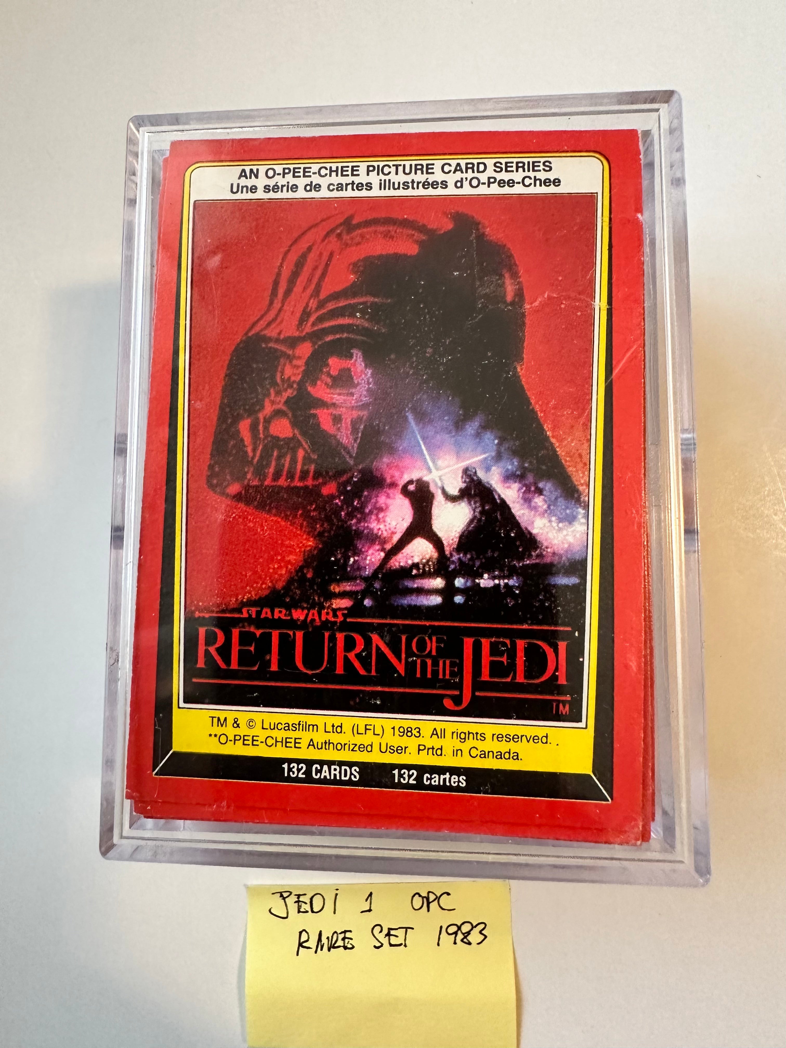 Return of the Jedi rarer Opc Canadian version high grade condition series 1 cards set 1983