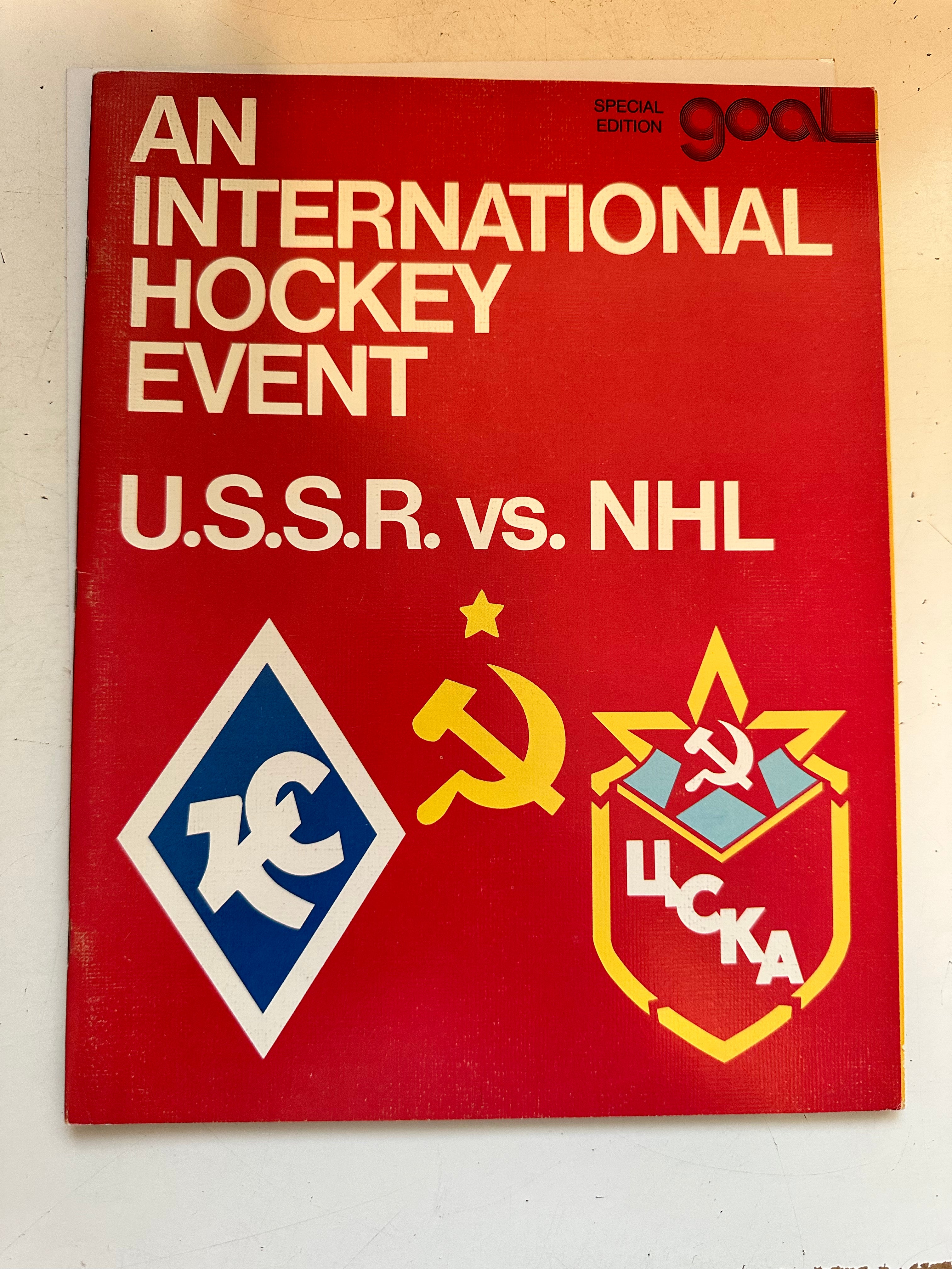 USSR Vs NHL Pittsburg Penguins program 1975