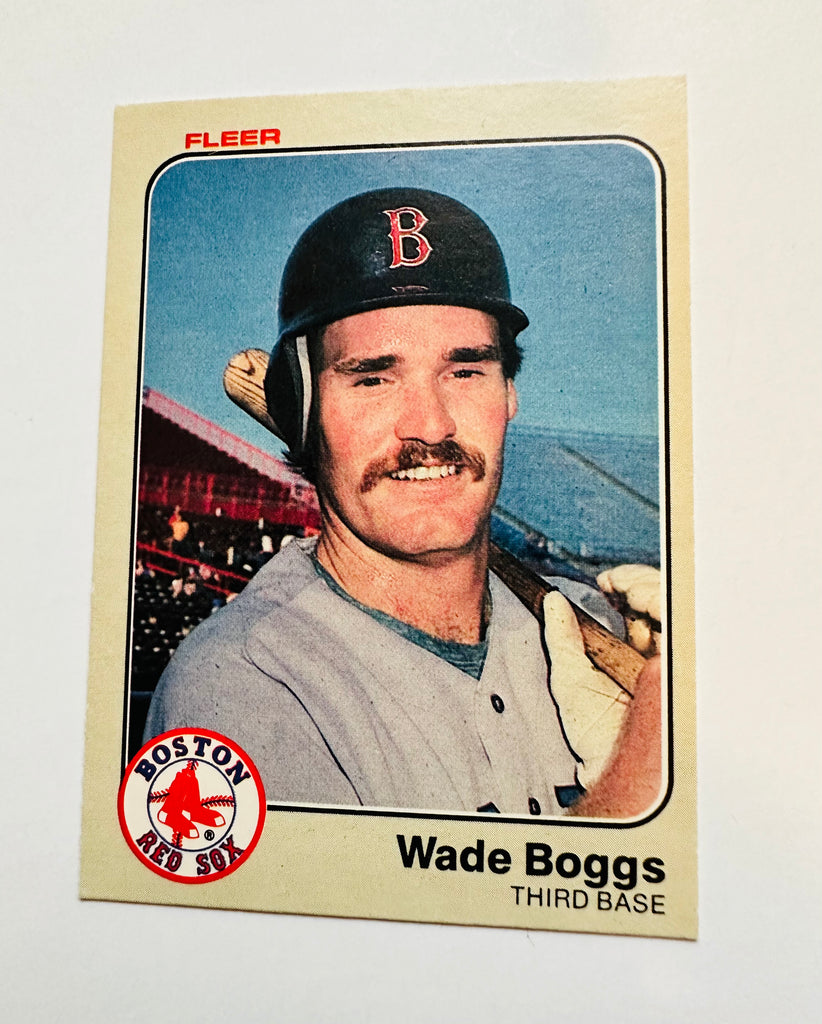 1983 Fleer Wade Boggs Rookie Card NM Condition + Bonus 1984 Boggs/Carew  Cards