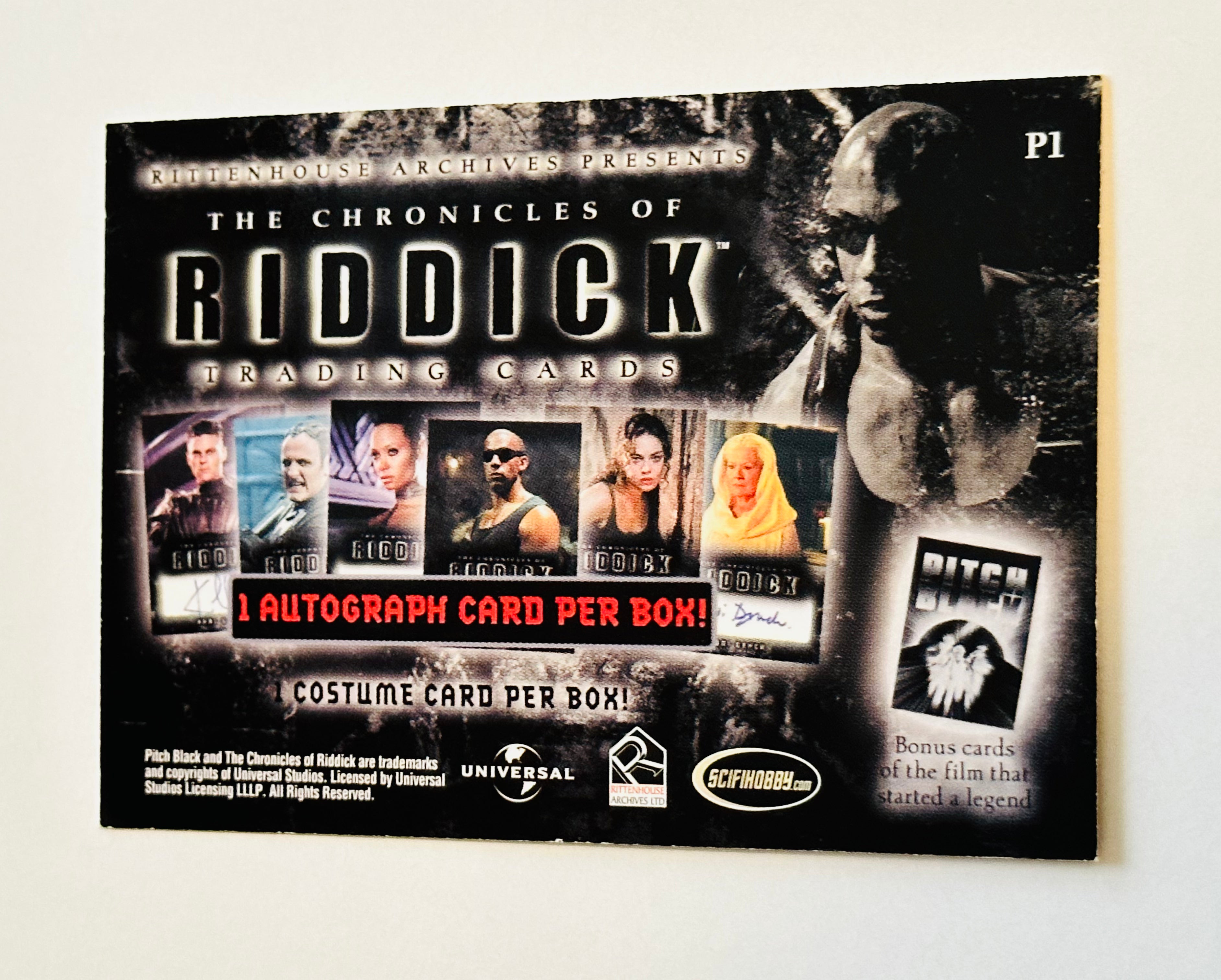 Vin Diesel rare Riddick autograph card with COA